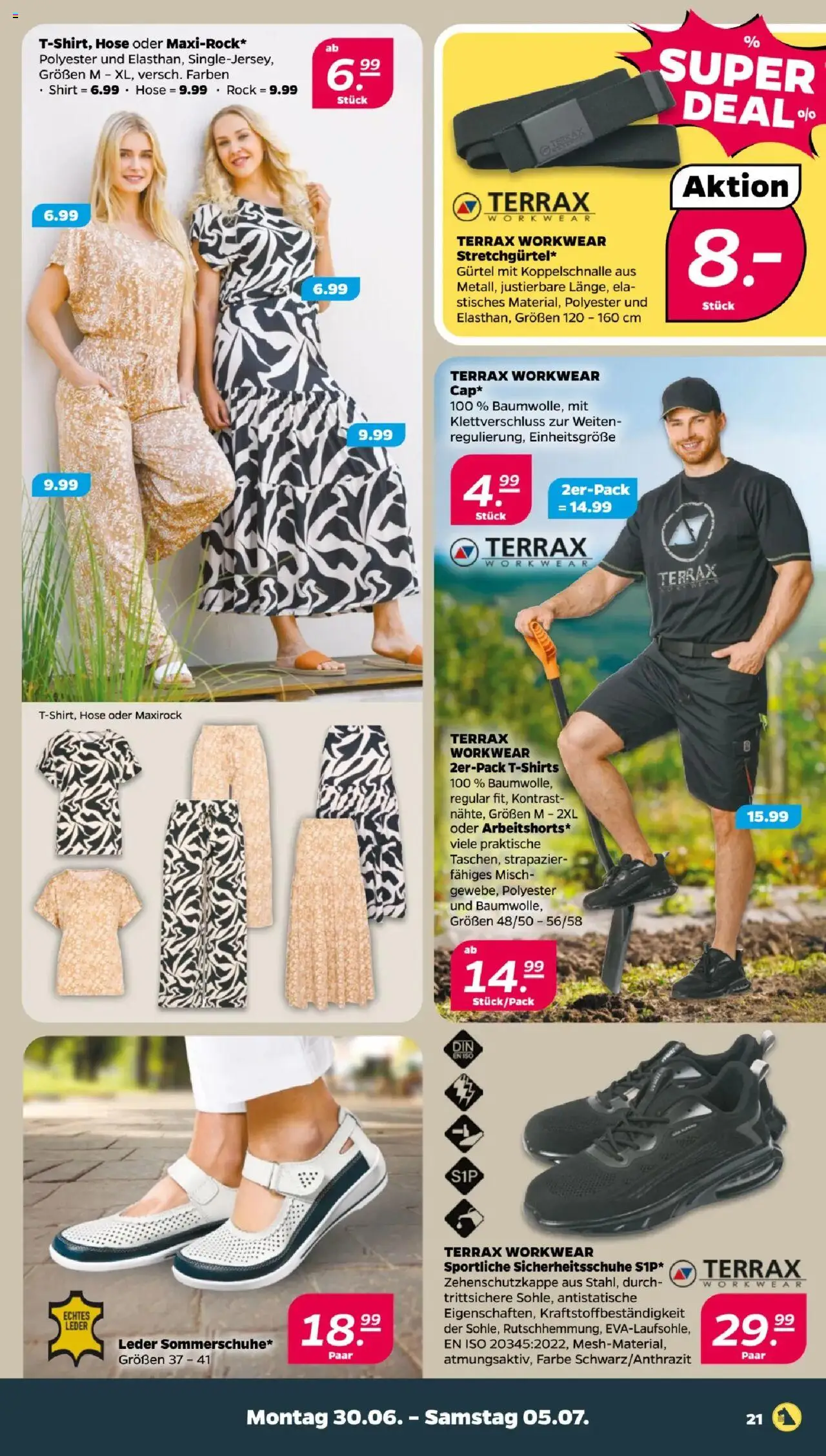 Netto Prospekt 	 - gültig ab dem 30.06.2025 | Seite: 21 | Produkte: T-Shirt, Rock, Hose, Gürtel