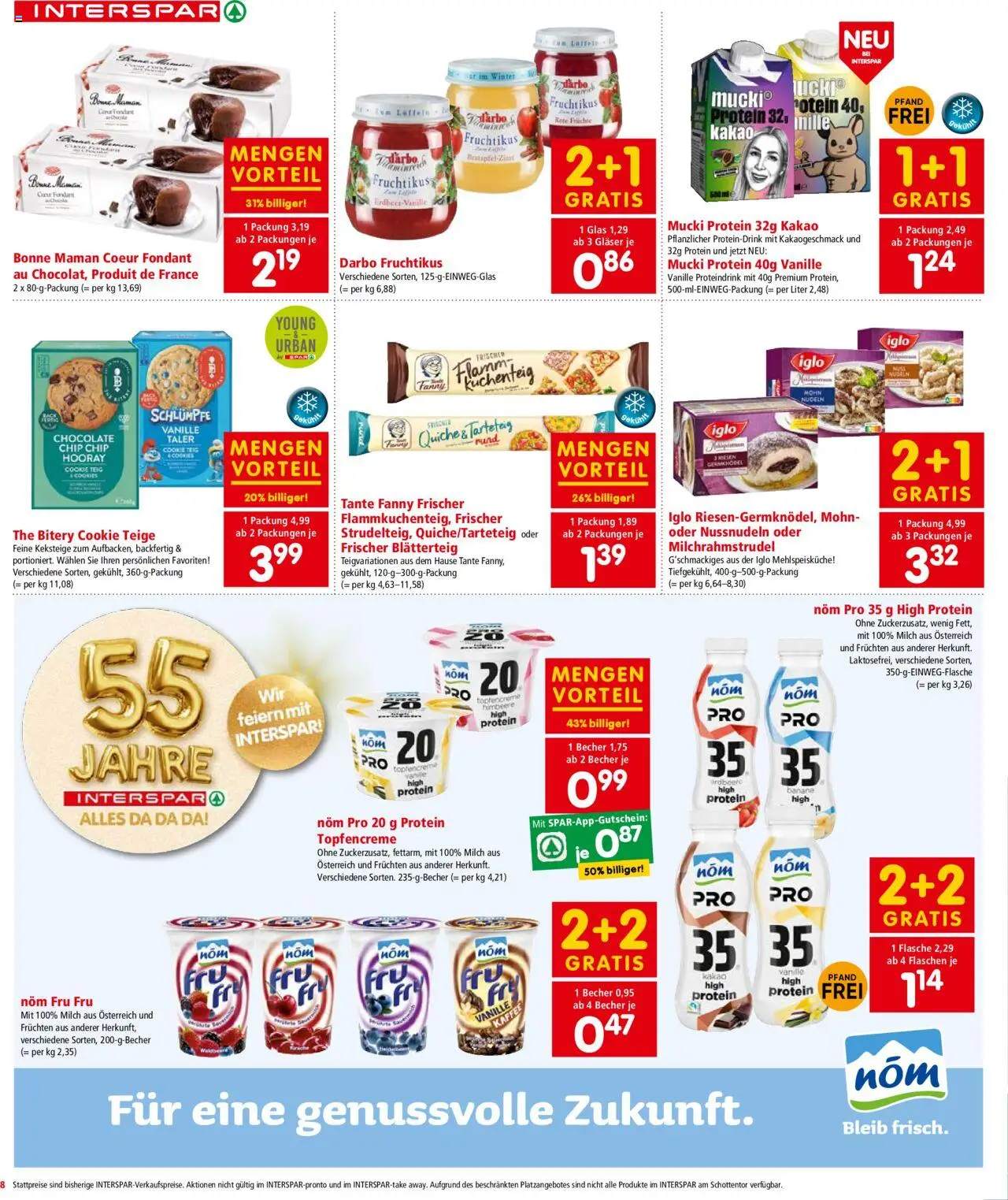 Interspar Flugblatt - Osttirol gültig ab 23.10.2025 | Seite: 8 | Produkte: Himbeere, Milch, Kaffee, Nudeln