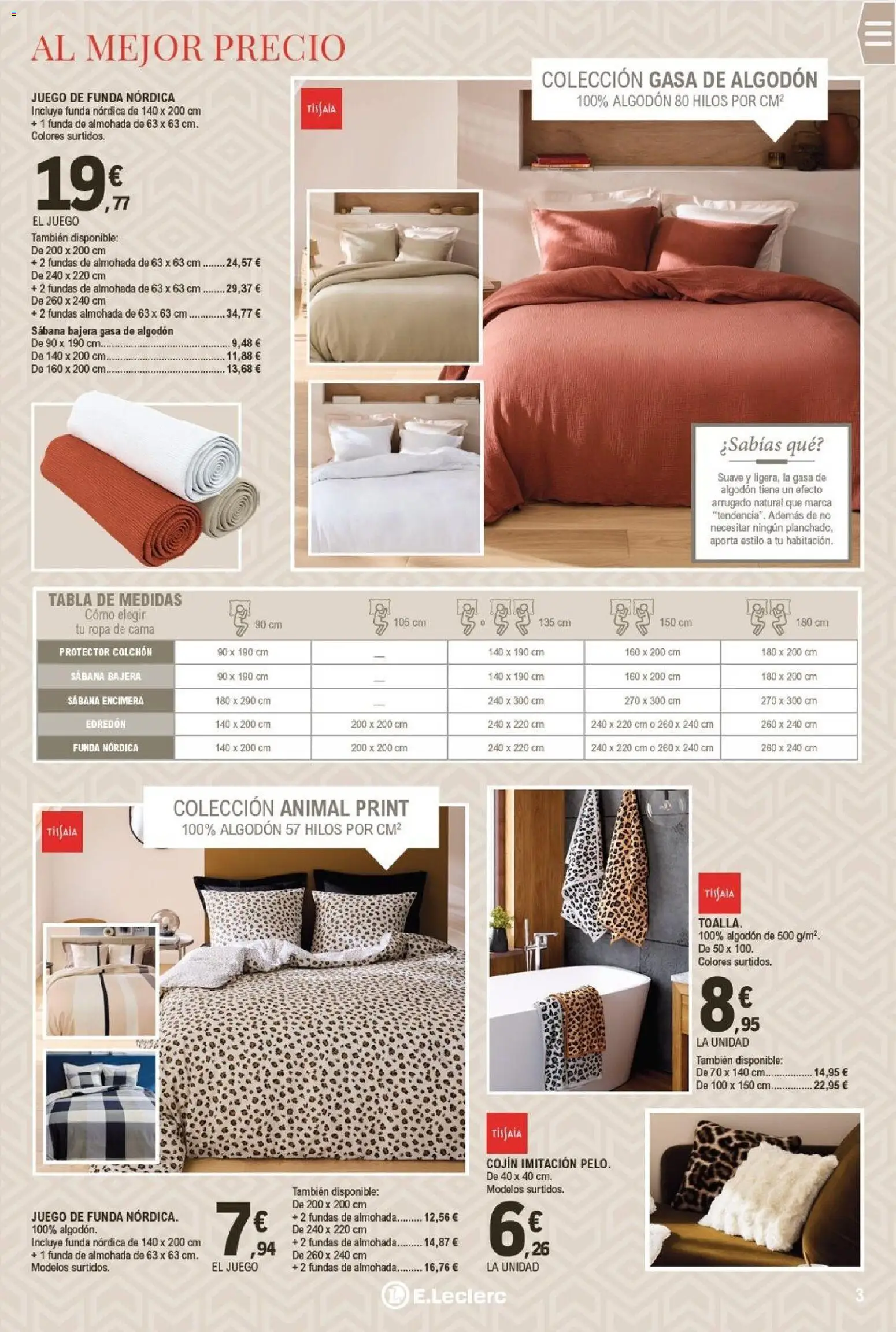E.Leclerc folleto │ válido desde el 22.12.2025 | Página: 3 | Productos: Edredón, Ropa, Funda, Cojín