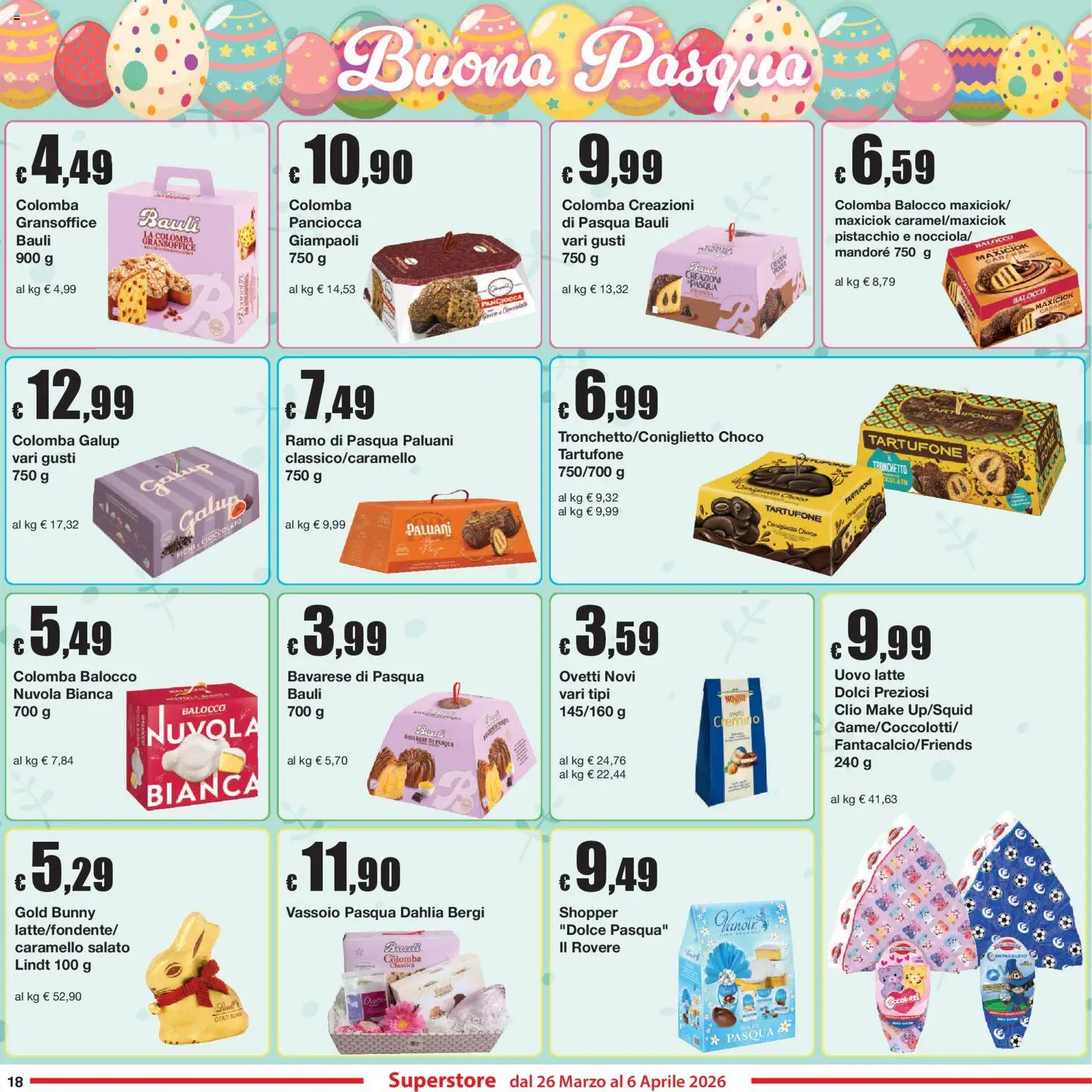 Volantino Sì con Te del 26.03.2026 | Pagina: 18 | Prodotti: Cioccolato, Latte, Vassoio