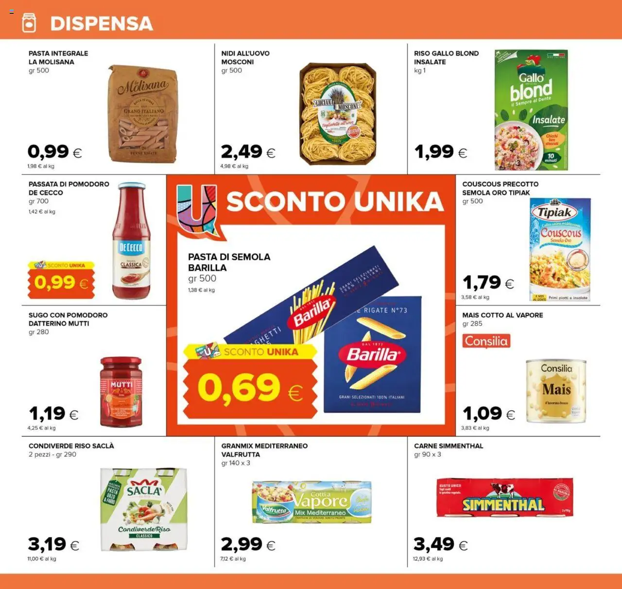 Volantino Tigre del 24.07.2025 | Pagina: 16 | Prodotti: Riso, Pasta, Passata di pomodoro, Sugo