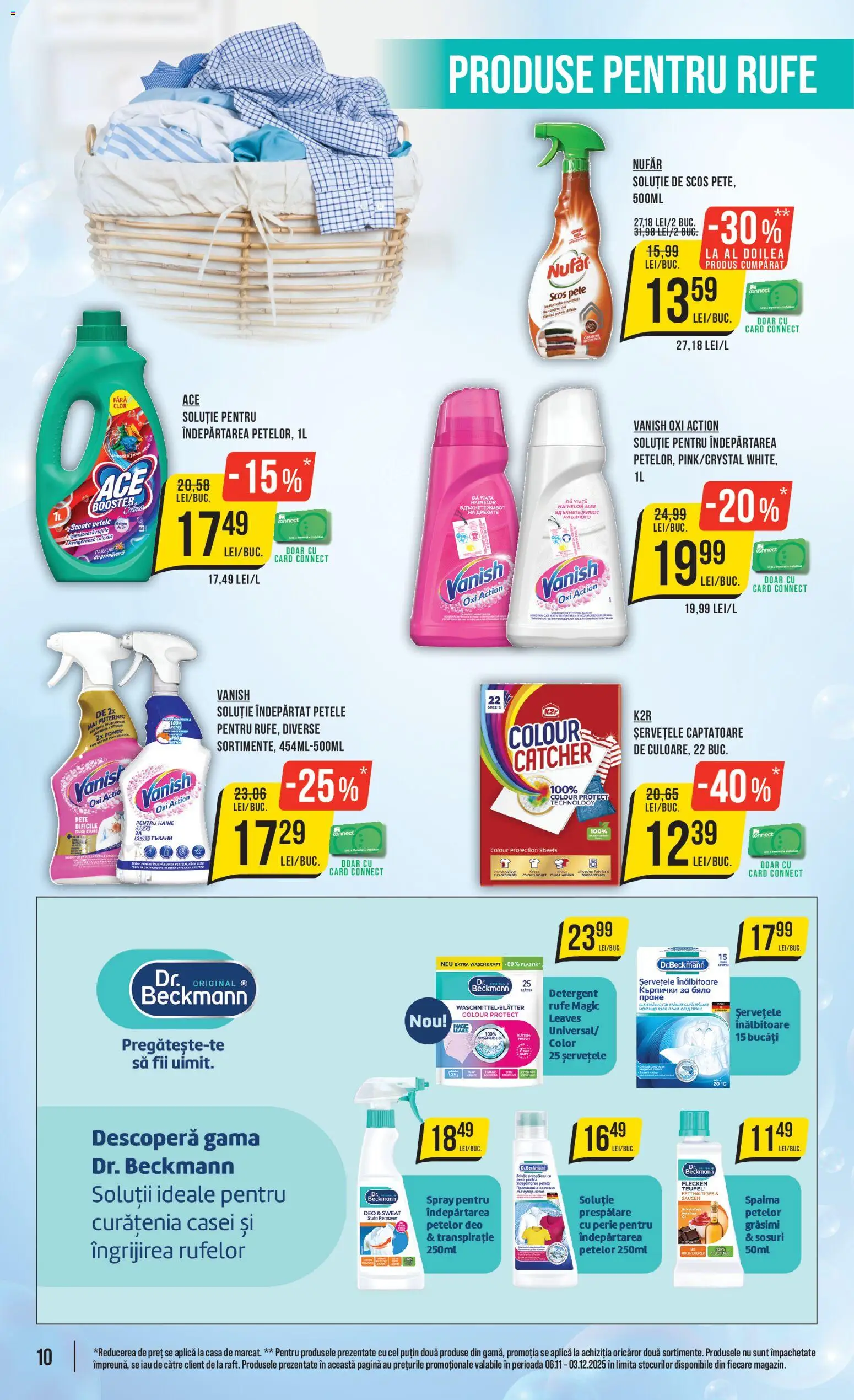 Noul catalog Mega Image – valabil de la 06.11.2025 | Pagină: 10 | Produse: Parfum, Perie, Detergent, Haine