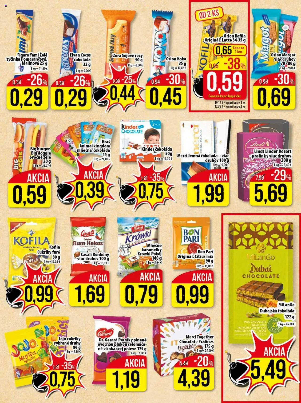 Klas leták │ platný od 28.07.2025 | Strana: 9 | Produkty: Lindor, Lindt, Kinder, Cukríky