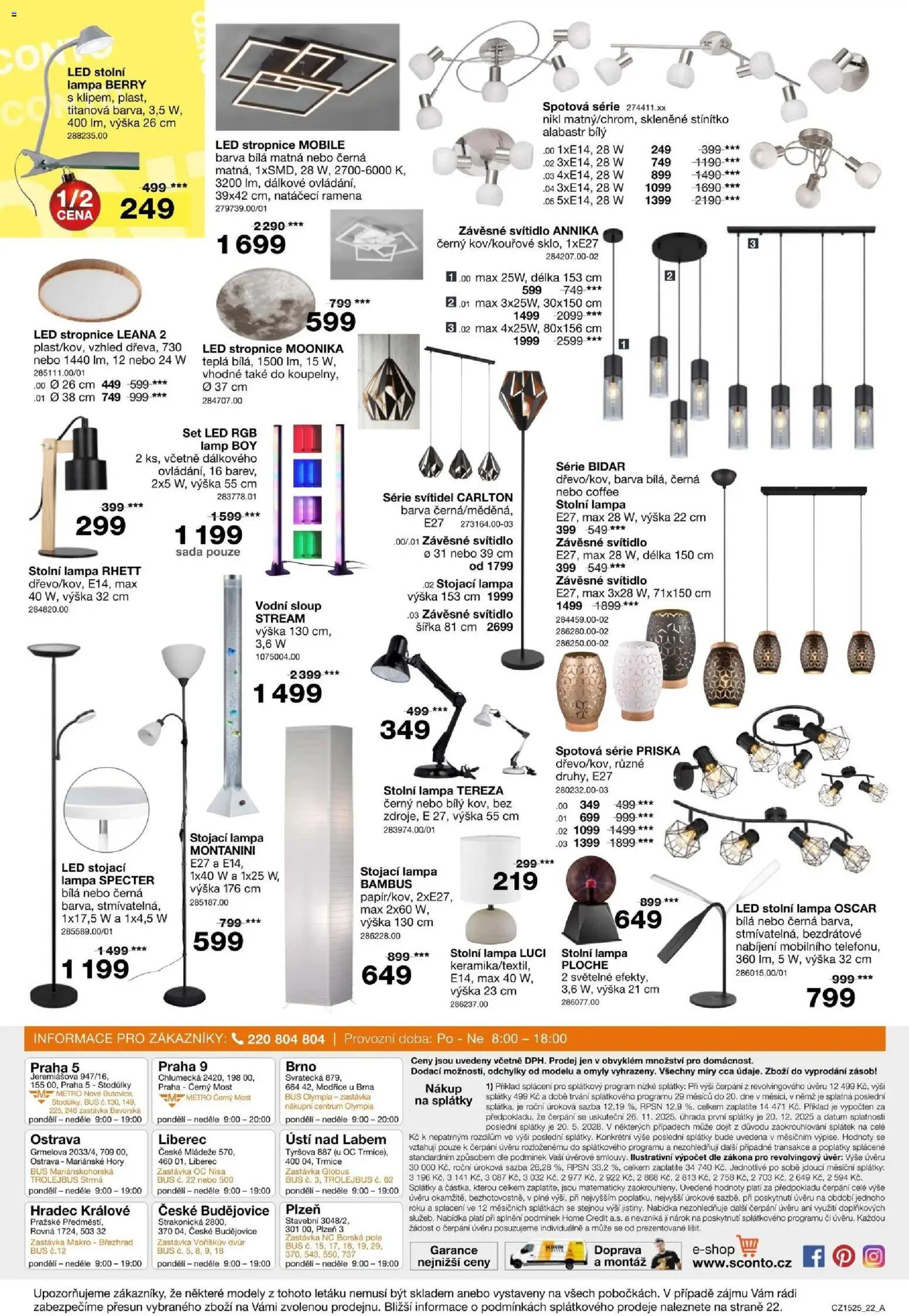 Sconto nábytek leták od 26.11.2025 | Strana: 22 | Produkty: Globus, Stolní lampa, Modely, LED