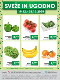 Tuš katalog akcije – veljaven od 15.12.2025 | Stran: 4 | Izdelki: Paprika, Paradiznik, Banane, Solata