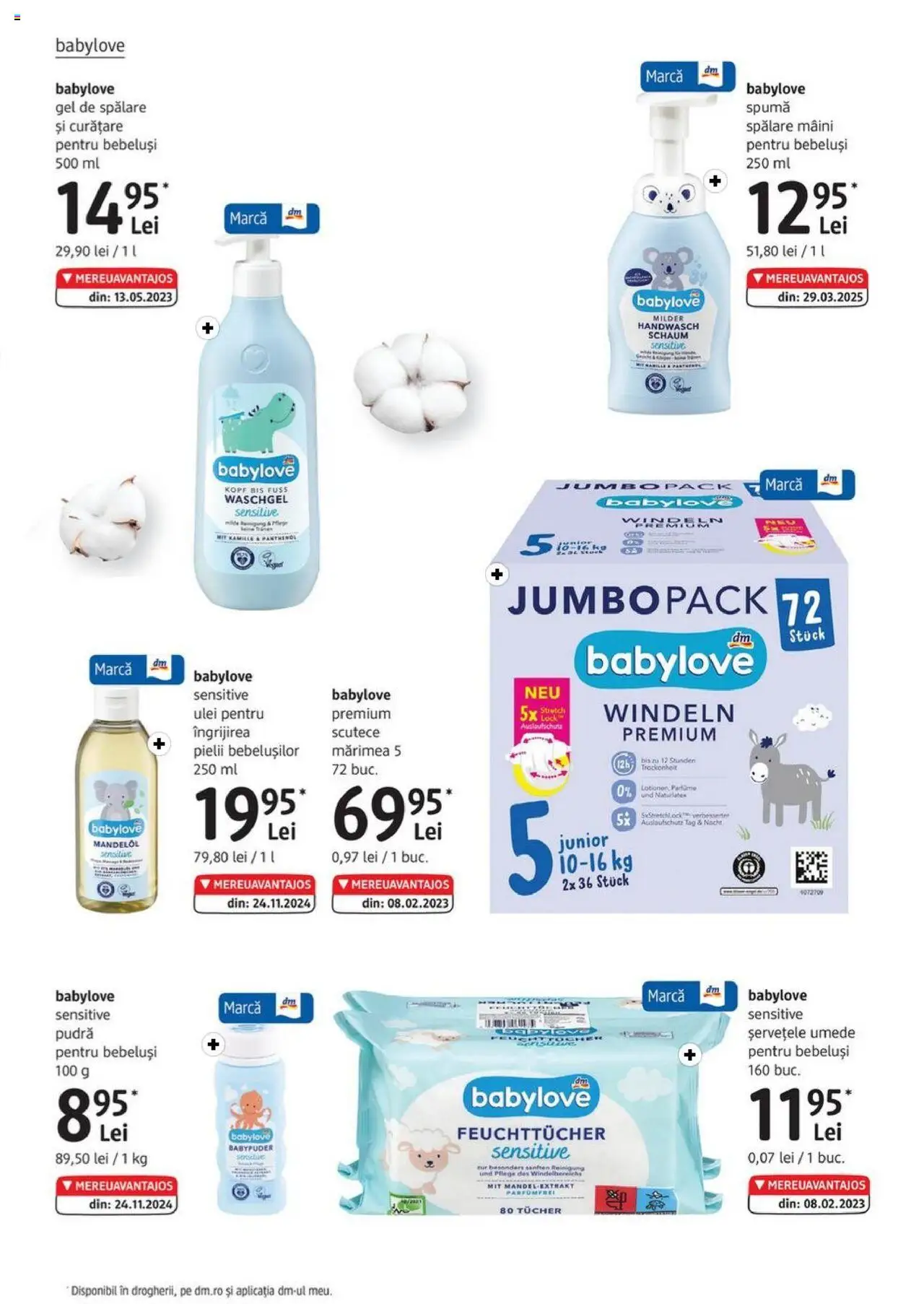 Catalog DM drogeriemarkt – valabil de la 31.07.2025 | Pagină: 20 | Produse: Pudră, Ulei, Șervețele umede, Scutece