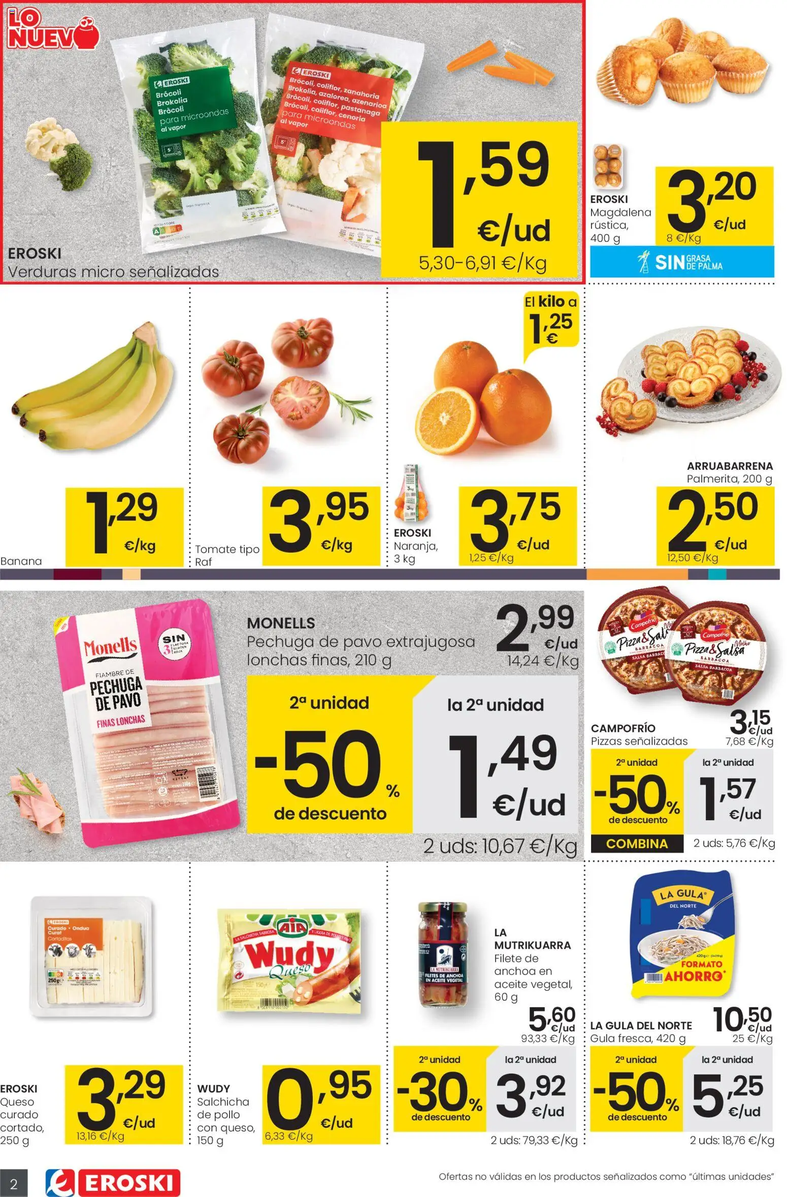 Eroski - Aliprox │ válido desde el 15.01.2026 | Página: 2 | Productos: Aceite, Zanahoria, Filete, Anchoa