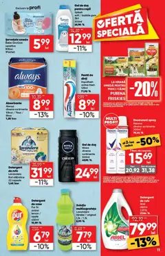 Ofertele Profi valabile de la 12.11.2025 | Pagină: 11 | Produse: Duș, Apple, Detergent, Șervețele umede
