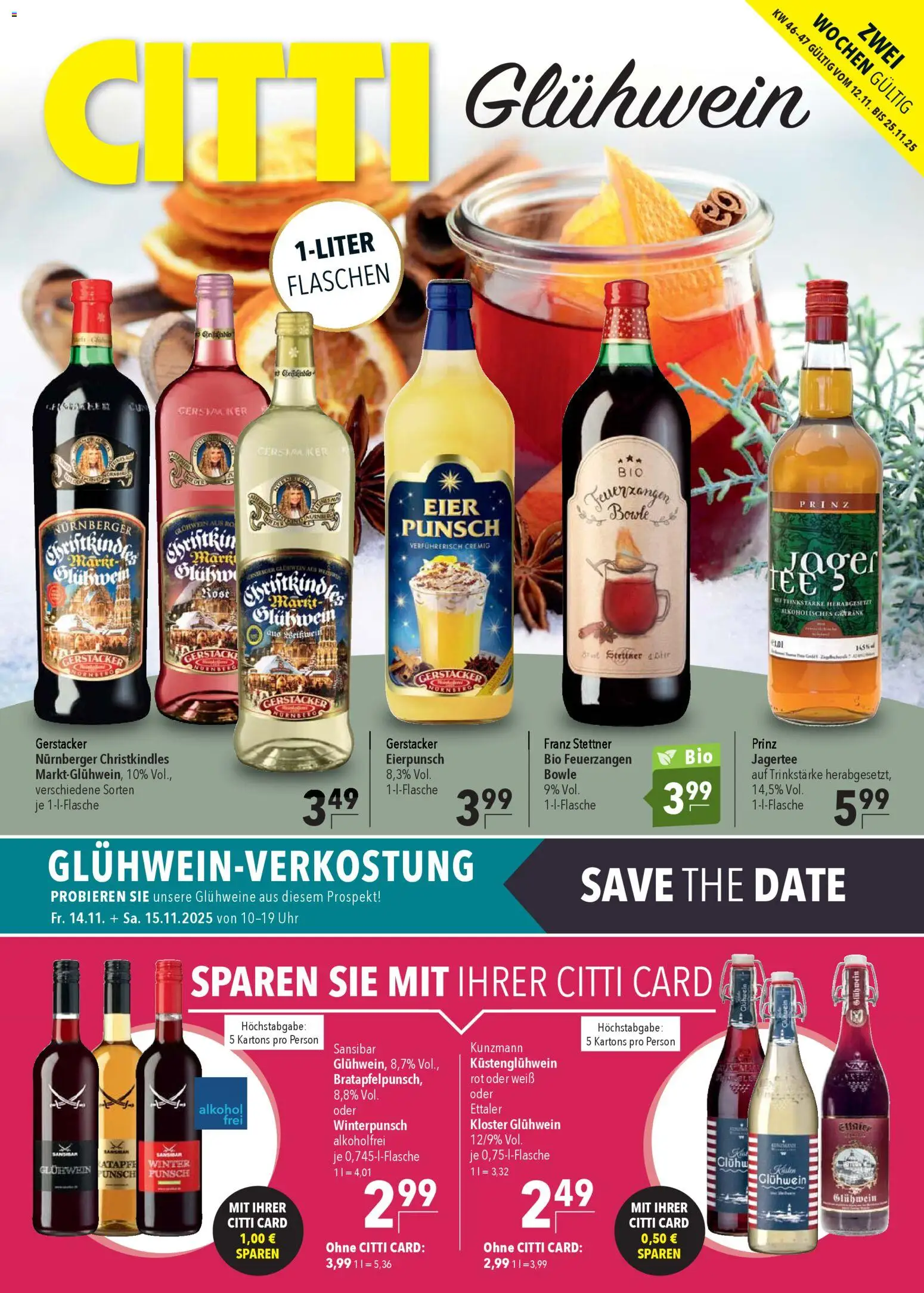 CITTI Markt - Glühwein – gültig ab 12.11.2025 | Seite: 1 | Produkte: Eier, Uhr
