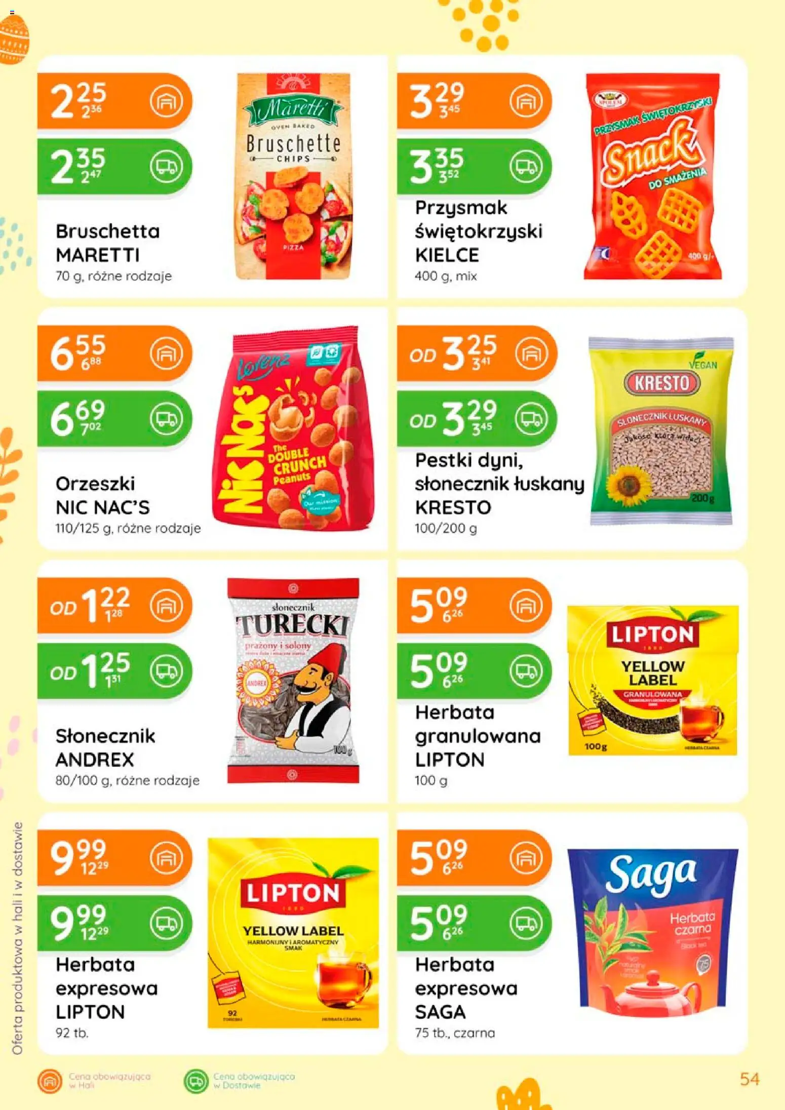 Eurocash gazetka - Oferta Produktowa od 05.03.2026 | Strona: 54 | Produkty: Przysmak świętokrzyski, Słonecznik, Herbata, Słonecznik łuskany