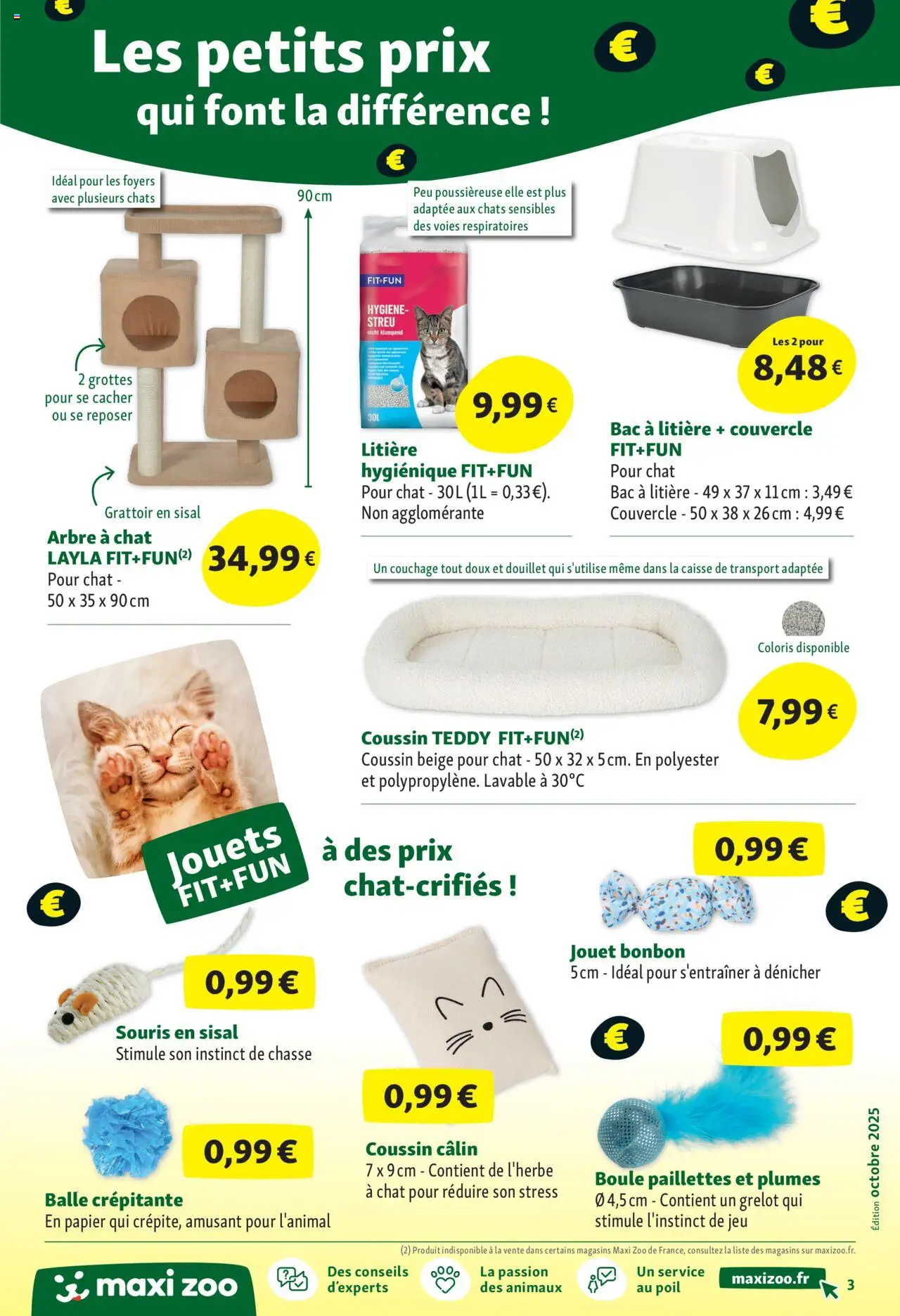 {H1} | Page: 3 | Produits: Souris, Jouets, Arbre à chat, Litière