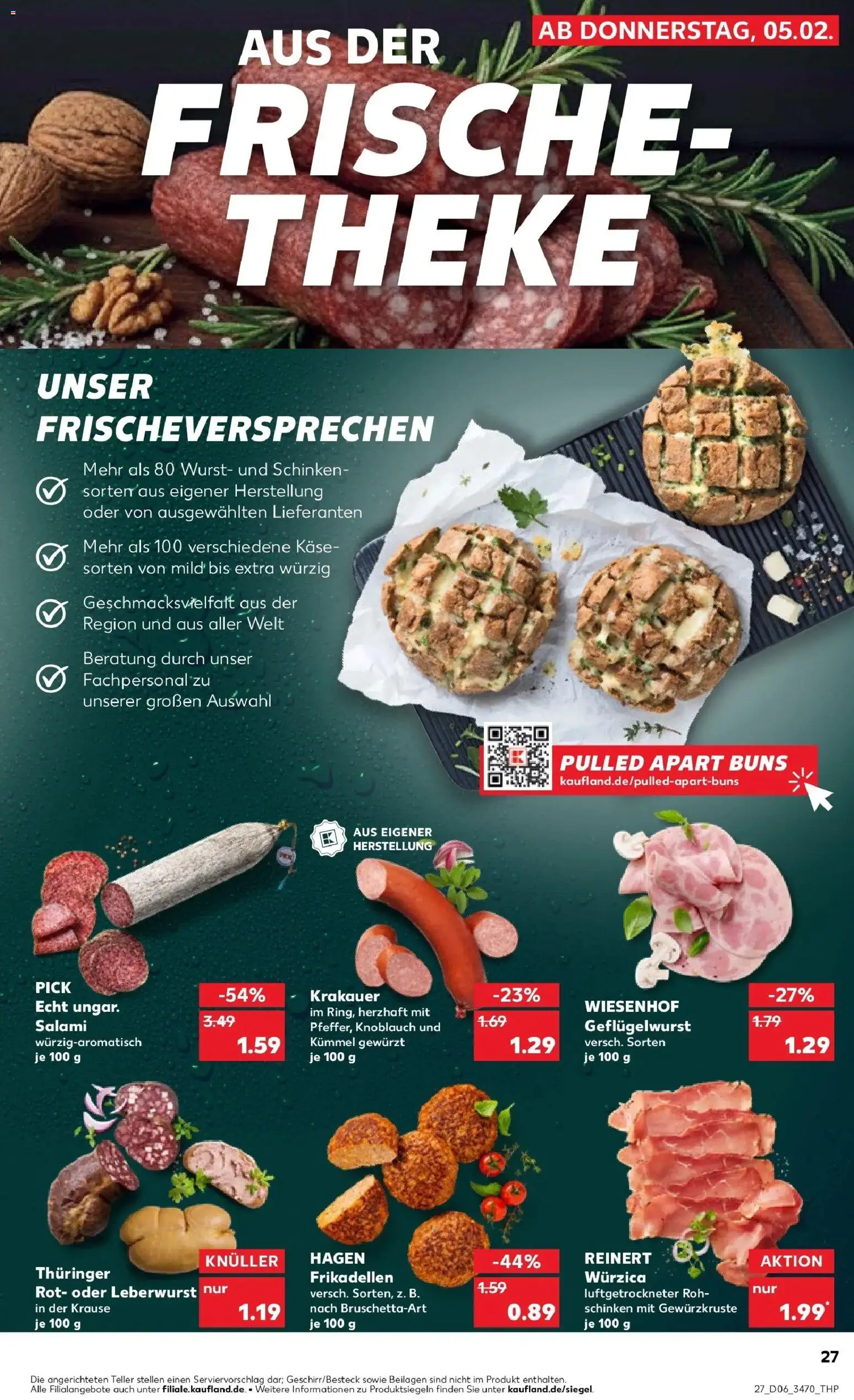 Kaufland prospekt Suhl	 – gültig ab 05.02.2026 | Seite: 27 | Produkte: Wurst, Knoblauch, Salami, Schinken