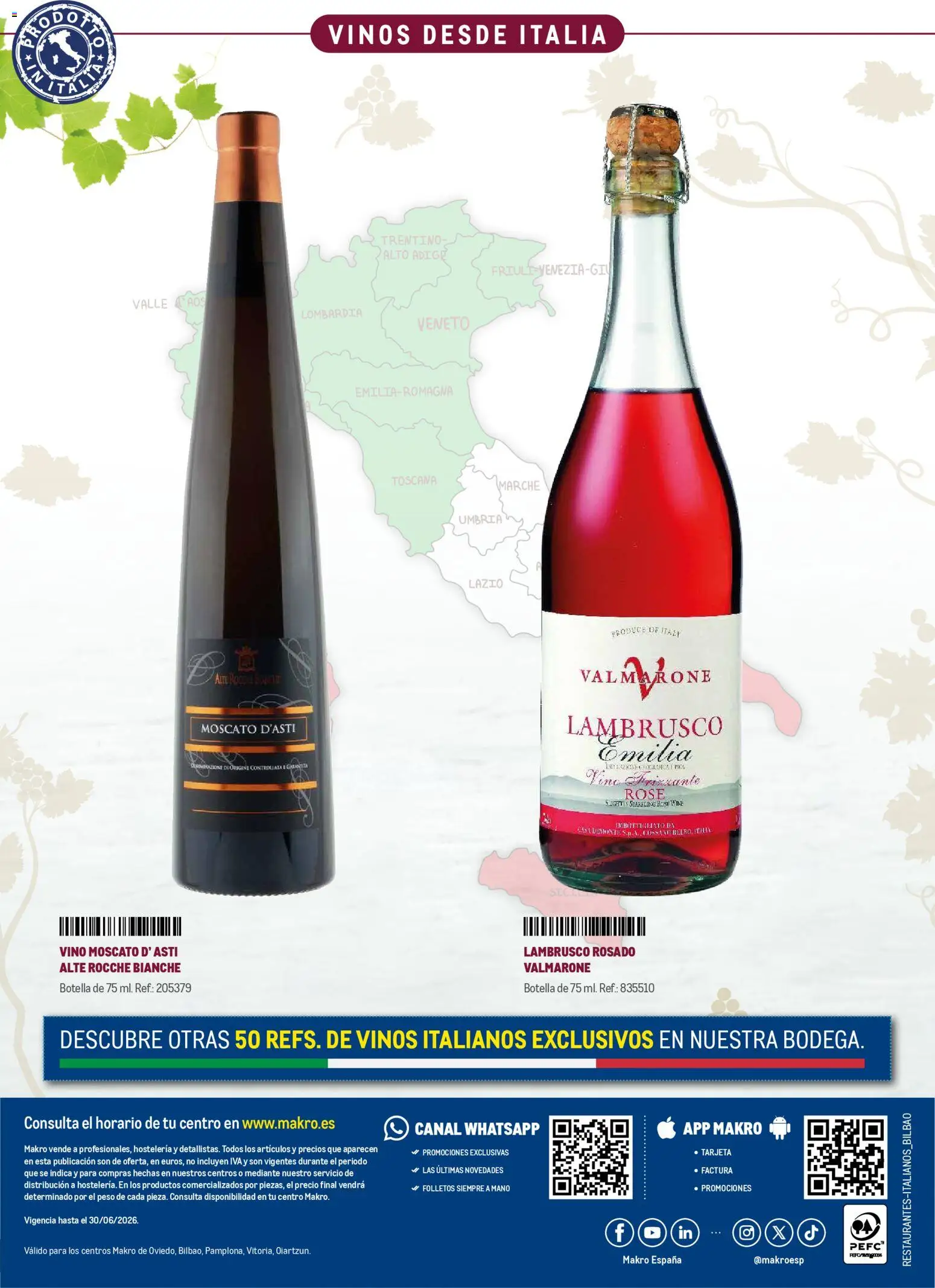 Makro Restaurantes italianos Norte │ válido desde el 27.03.2026 | Página: 24 | Productos: Vino, Peso