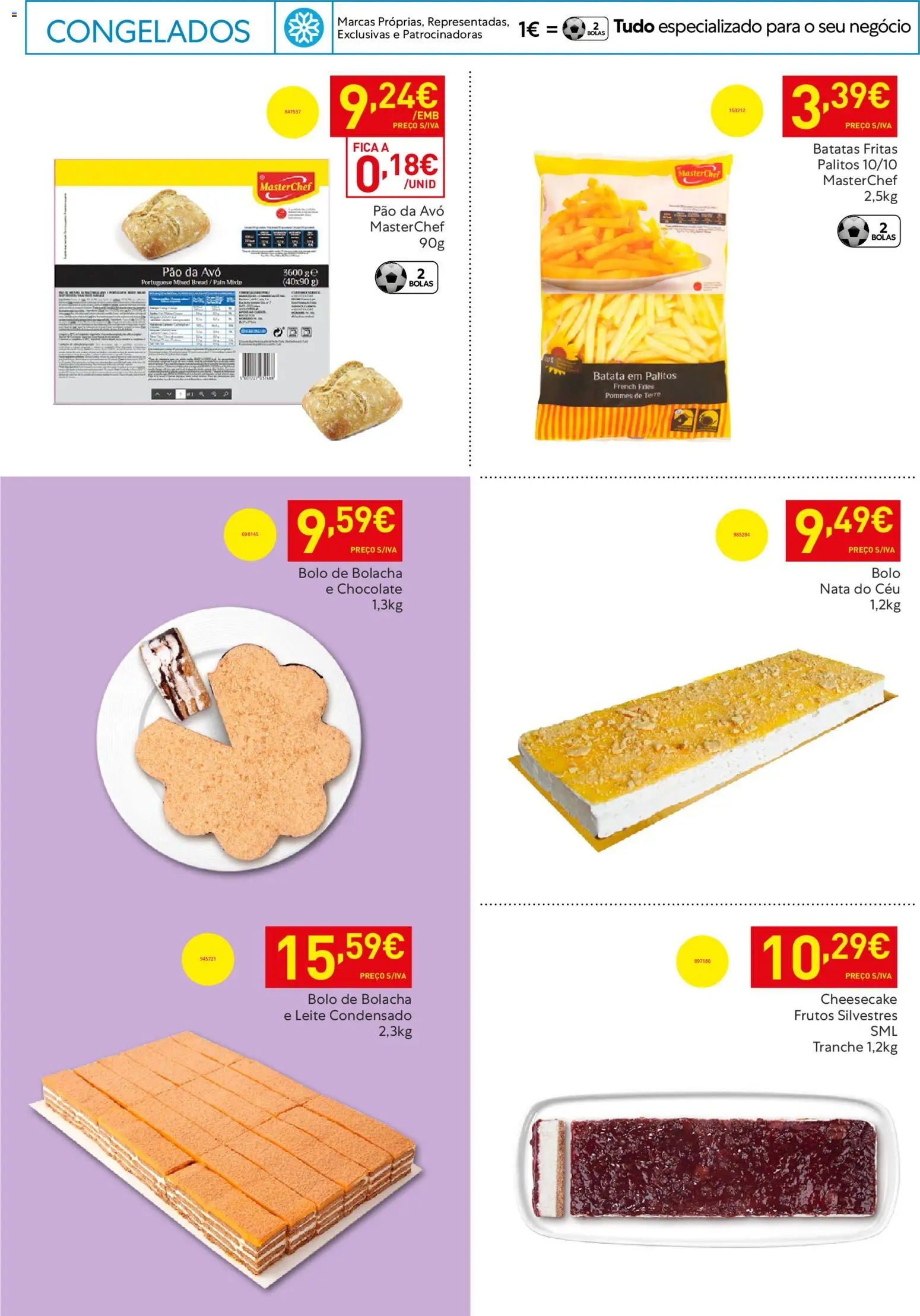 Recheio - Horeca Bons Negócios Madeira │ válido de 07.04.2026 | Página: 21 | Produtos: Bolo, Leite, Nata, Batatas fritas