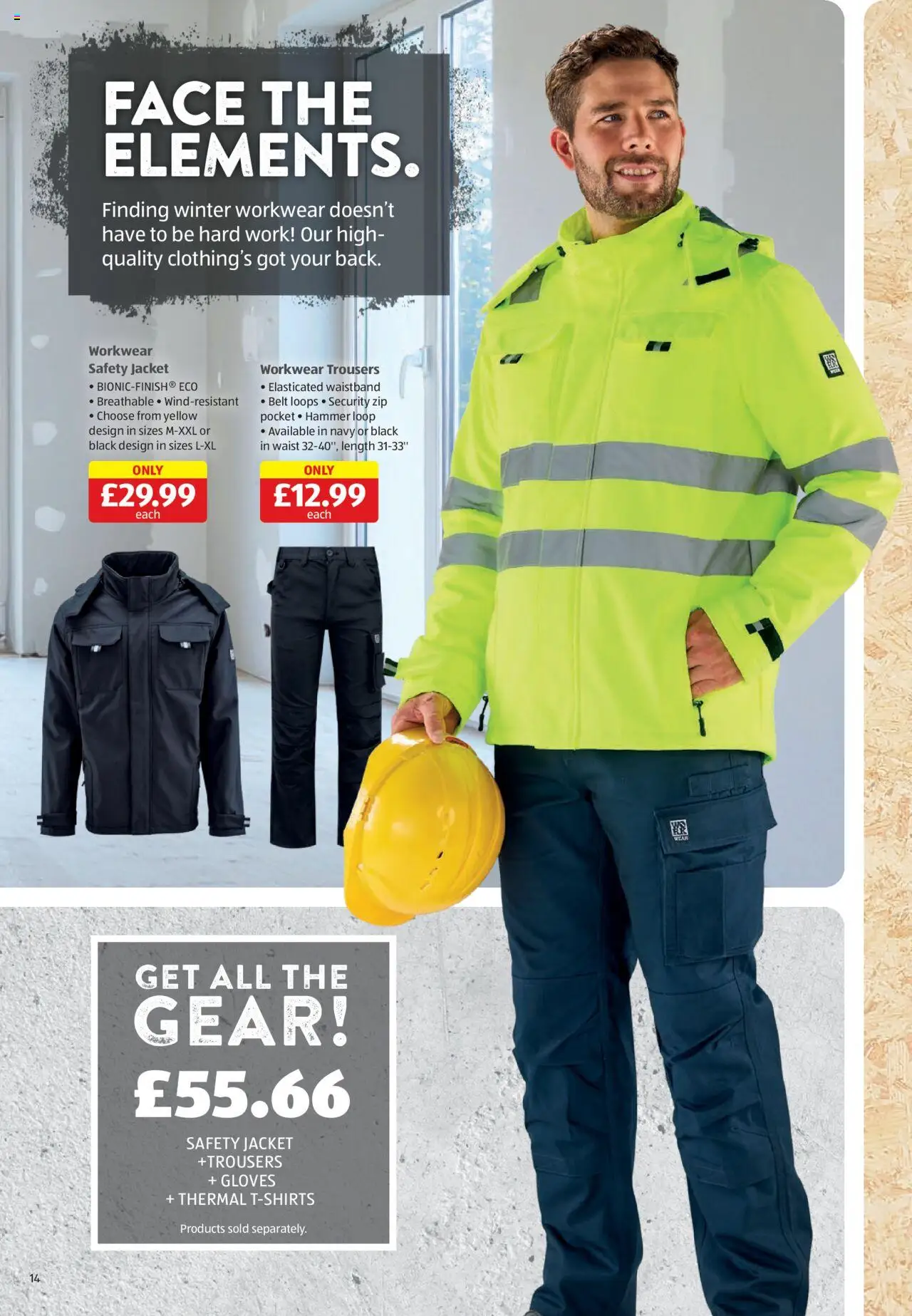 {H1} | Page: 14 | Products: Jacket, Gloves, Belt