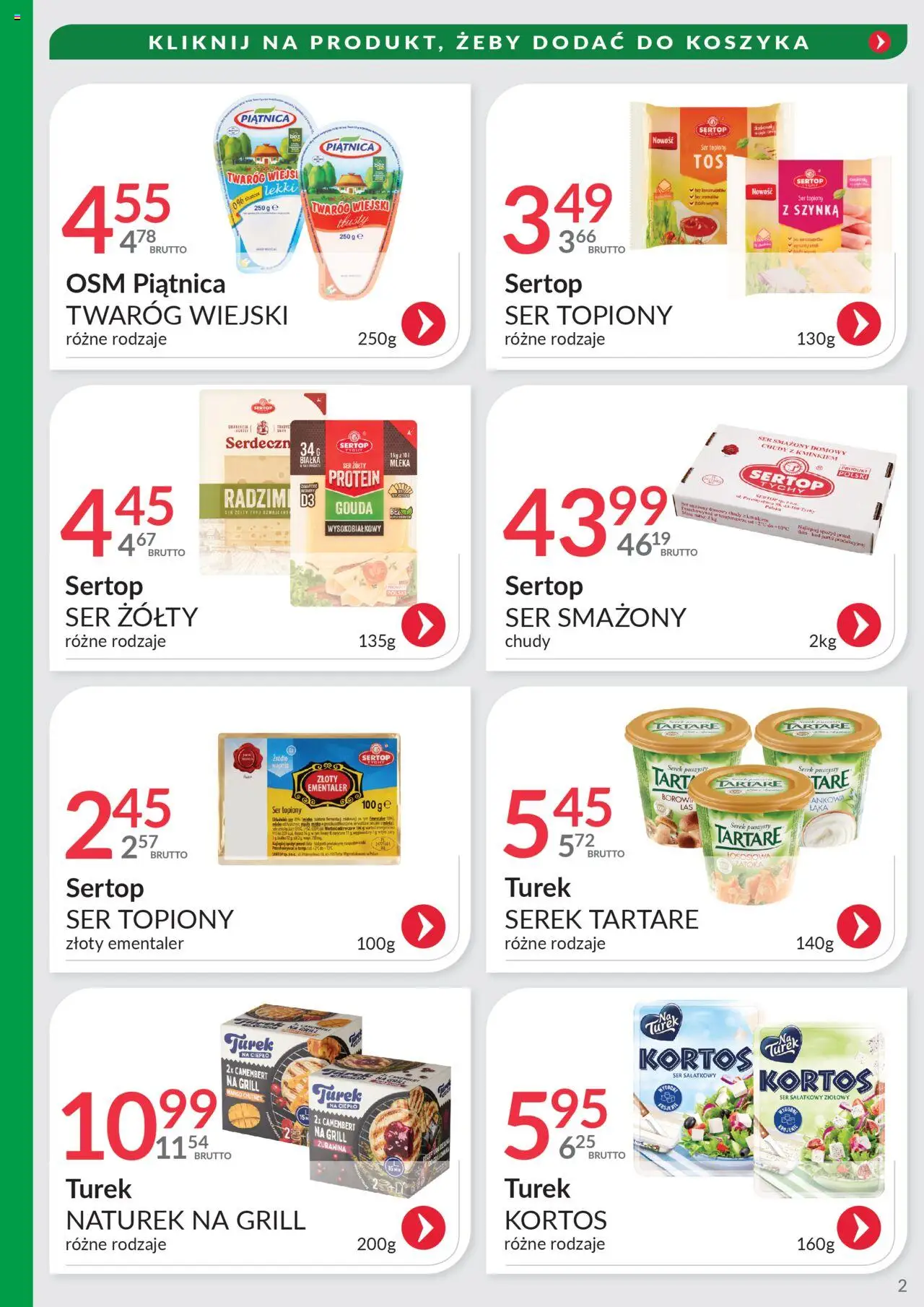 Eurocash Gazetka - Oferta Południe od 08.06.2025 | Strona: 2 | Produkty: Ser topiony, Żurawina, Ser, Twaróg