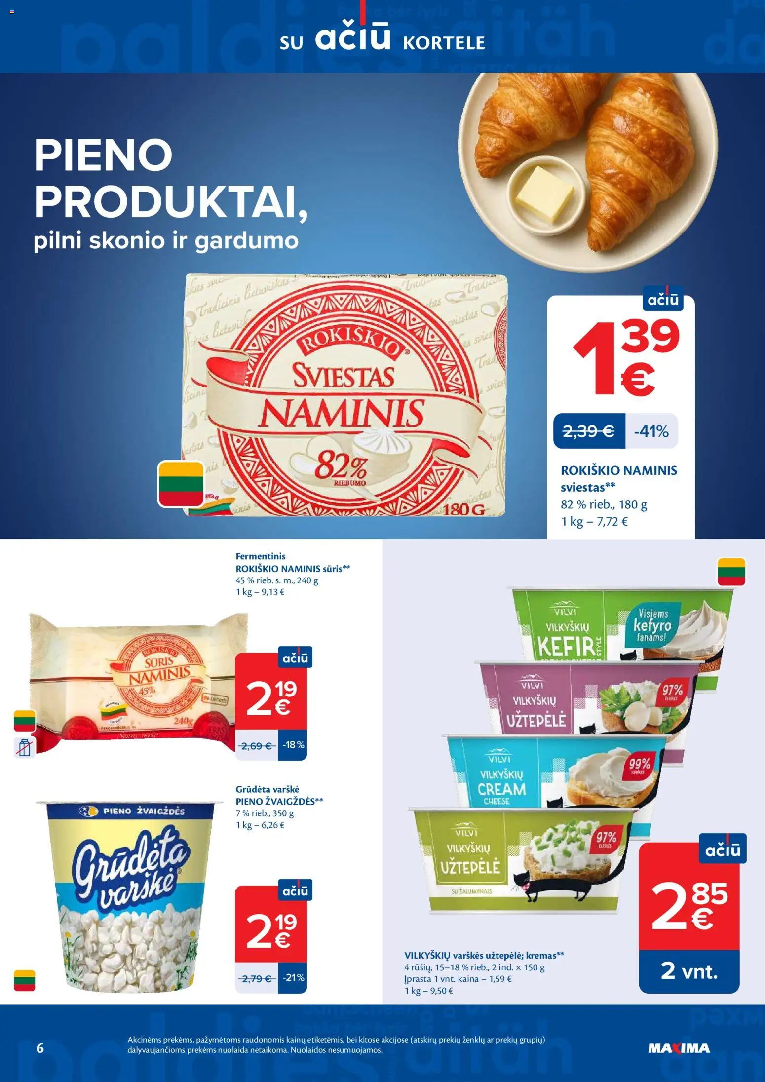 MAXIMA akcijos nuo 14.04.2026 | Puslapis: 6 | Prekių: Užtepėlė, Sūris, Sviestas, Varškė