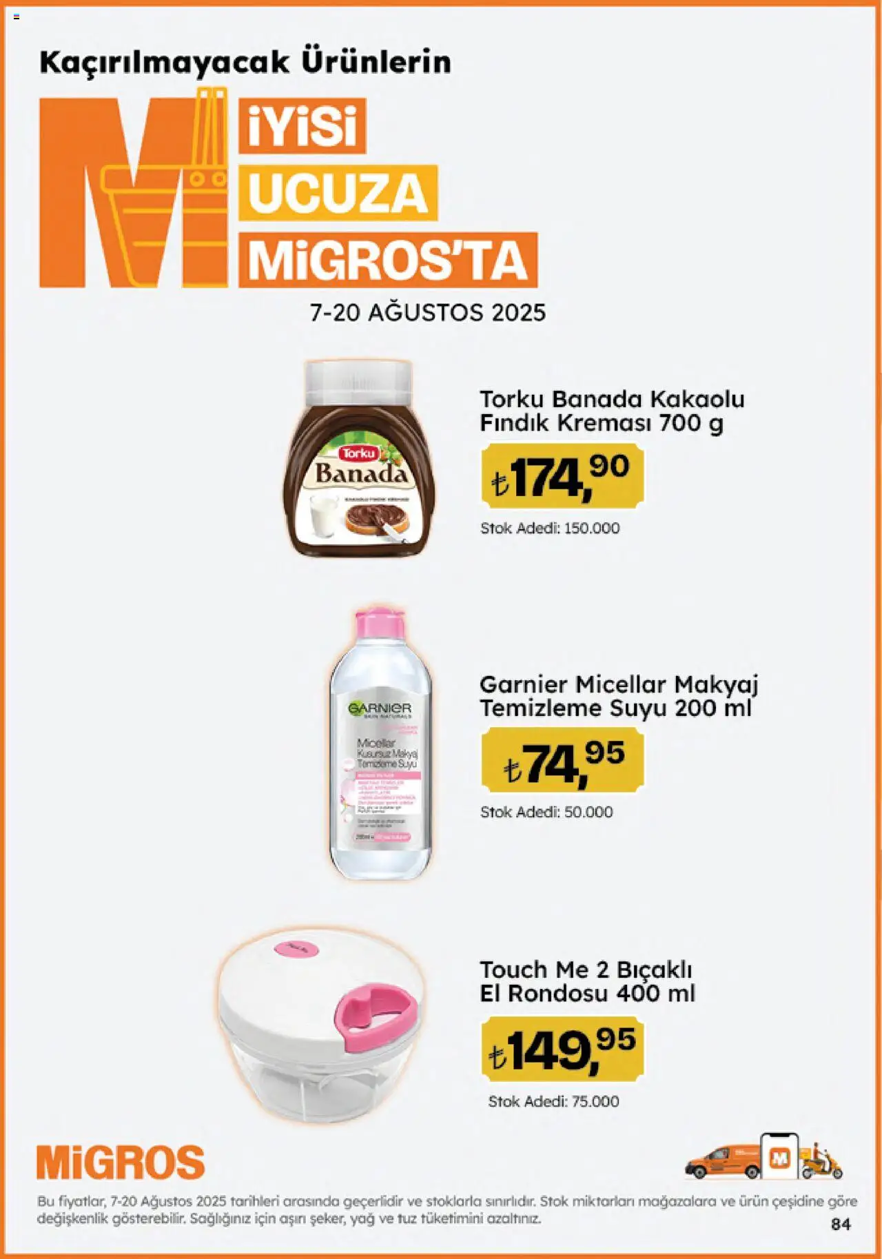 Migros Katalog - Migroskop - 07.08.2025 tarihinden itibaren geçerlidir | Sayfa: 84 | Ürünler: Makyaj, Yağ, Fındık, Tuz