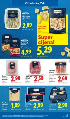 Provolone polutvrdi sir, 300 g, Ljuti ili blagi - Pregled kataloga iz trgovine Lidl, vrijedi od 07.04.2026 | Stranica: 13