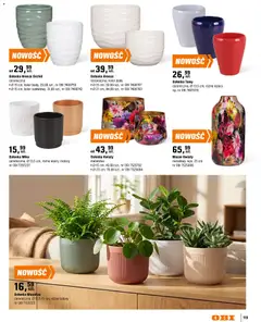 Pogląd oferty "OBI gazetka - Ogród" - ważna od 11.03.2026 | Strona: 119 | Produkty: Wazon, Kwiaty