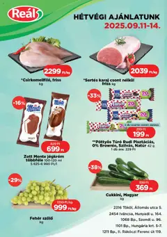Reál Bevásárló hétvége - Pest megye - amely érvényes a következő dátumtól: 11.09.2025