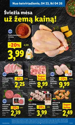 LIDL leidinys galioja nuo 20.04.2026 | Puslapis: 35 | Prekių: Kiaulienos, Jautienos, Viščiukas, Viščiukų
