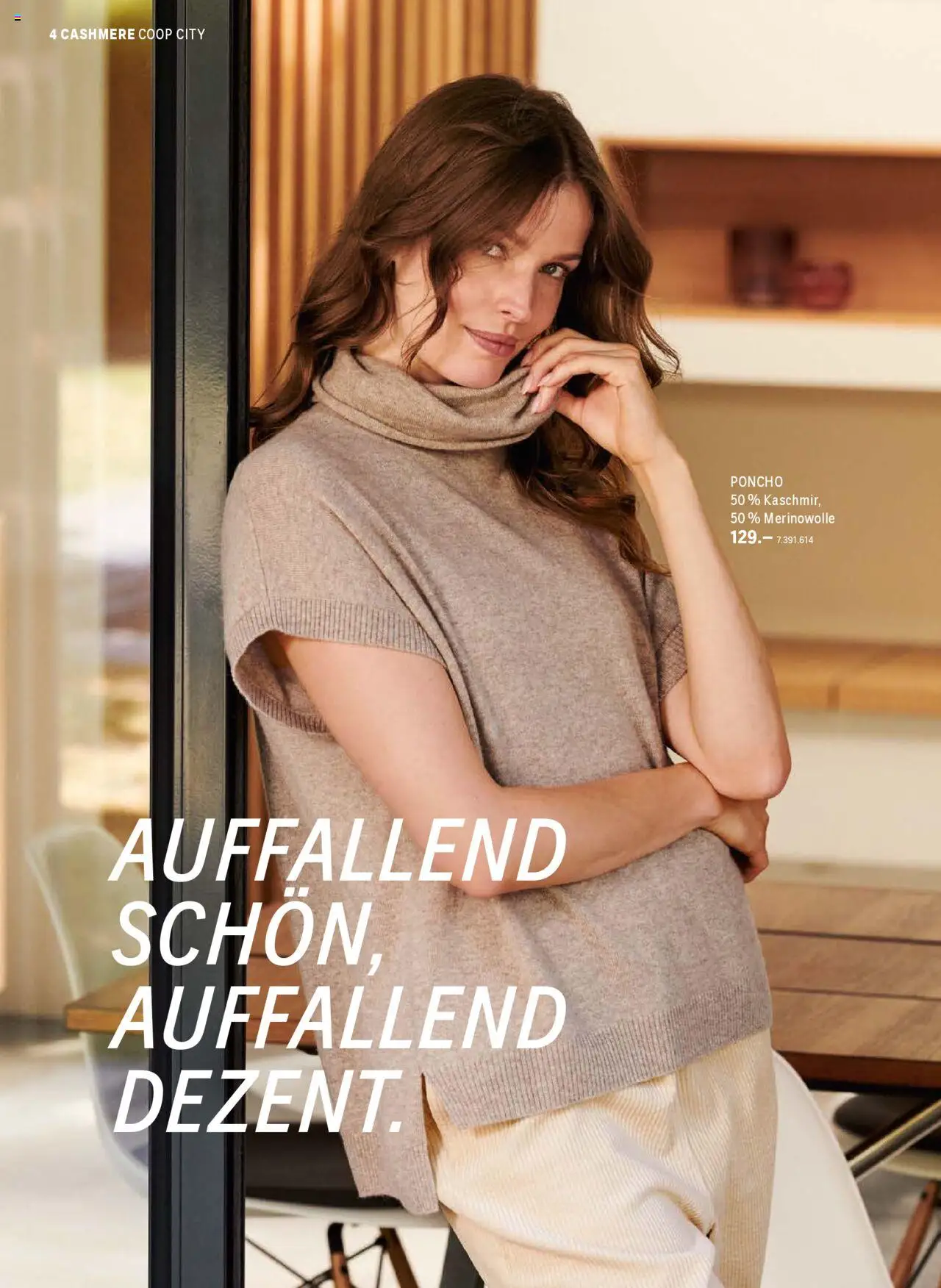 Coop City Aktionen Cashmere Kollektion – gültig ab 01.10.2025 | Seite: 4 | Produkte: Poncho