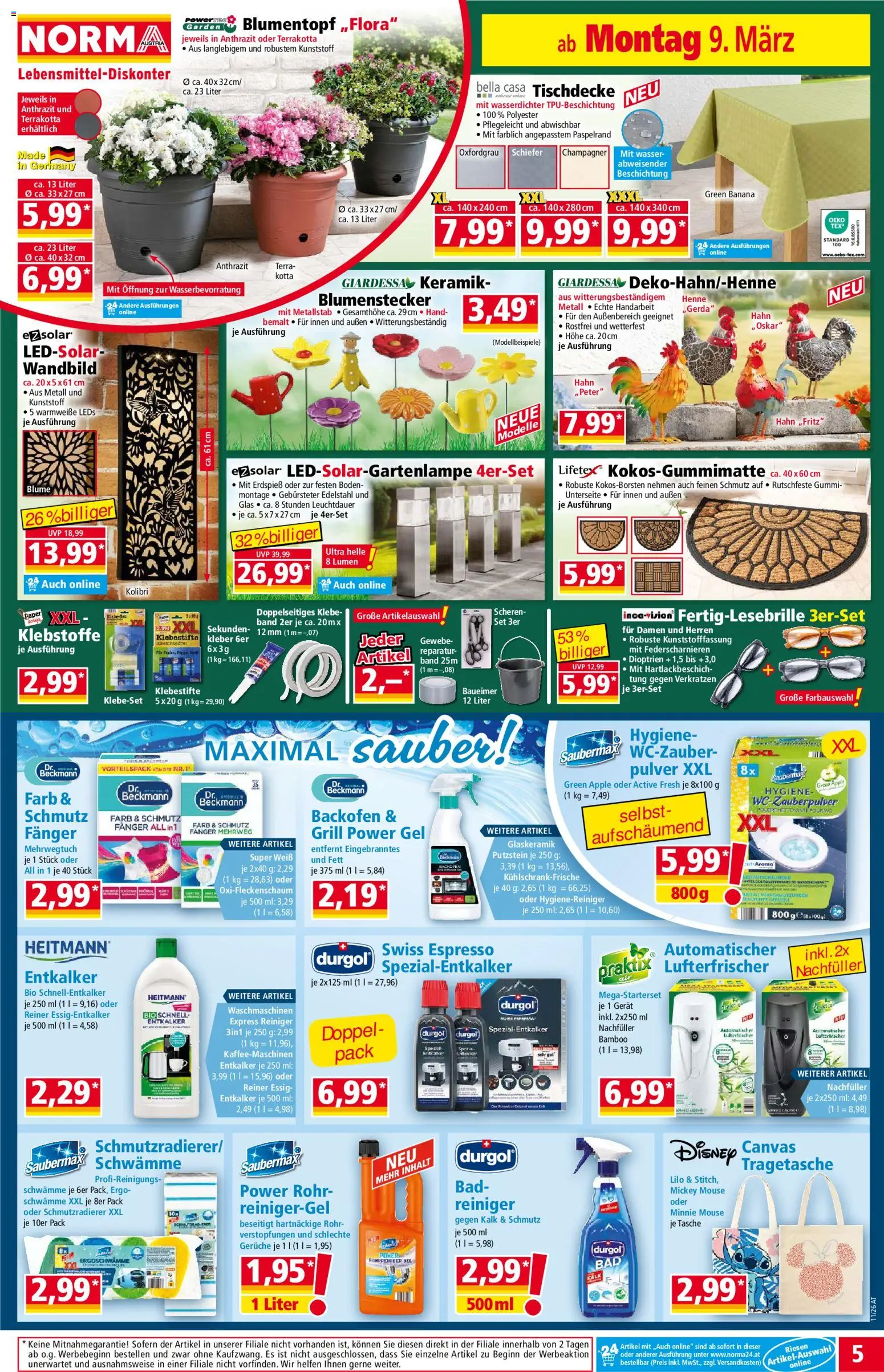 Norma Flugblatt gültig ab 09.03.2026 | Seite: 5 | Produkte: Tasche, Bad, Blumentopf, Apple