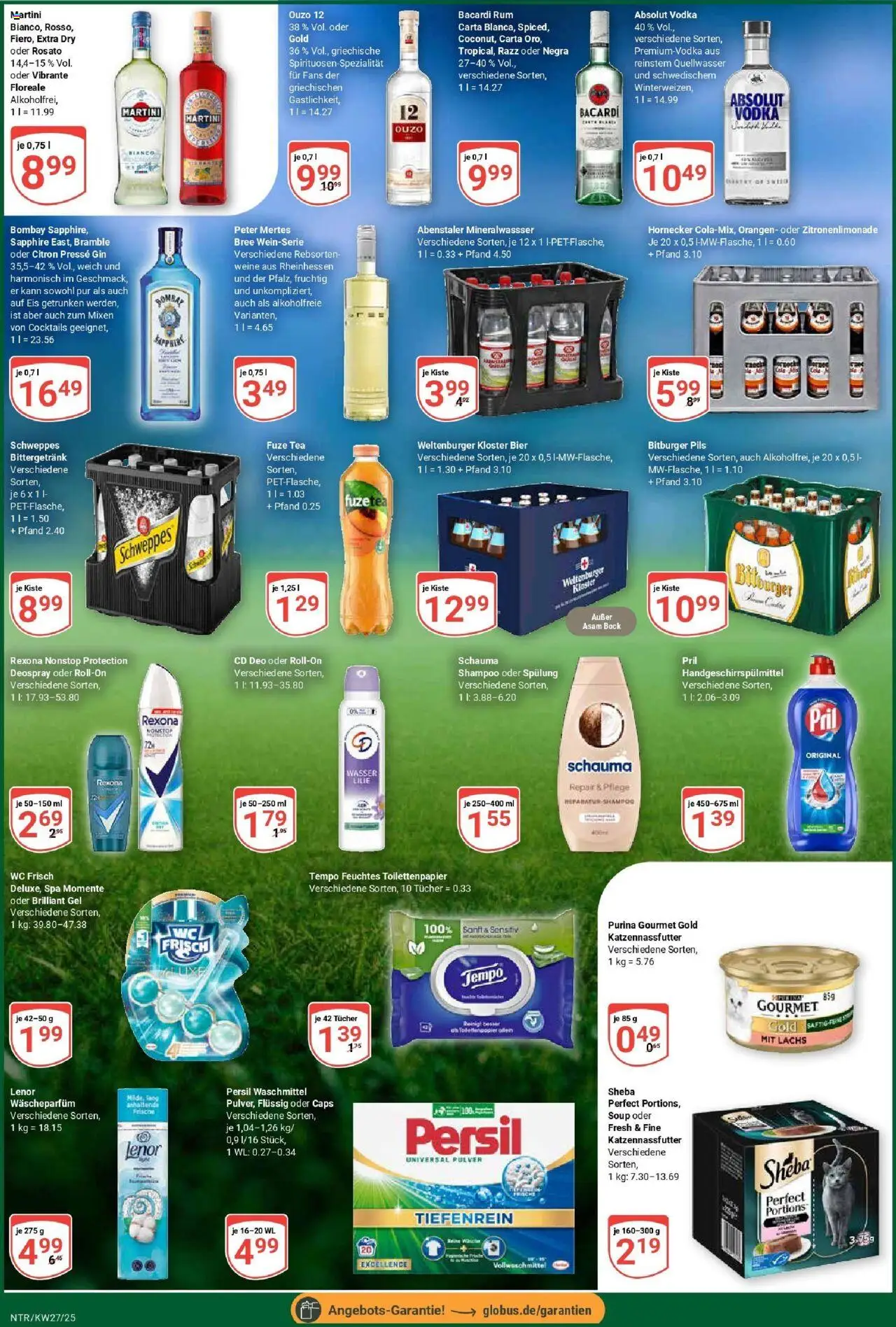 Globus prospekt Neutraubling	 - gültig ab dem 29.06.2025 | Seite: 7 | Produkte: Martini, Ouzo, Bier, Deodorant