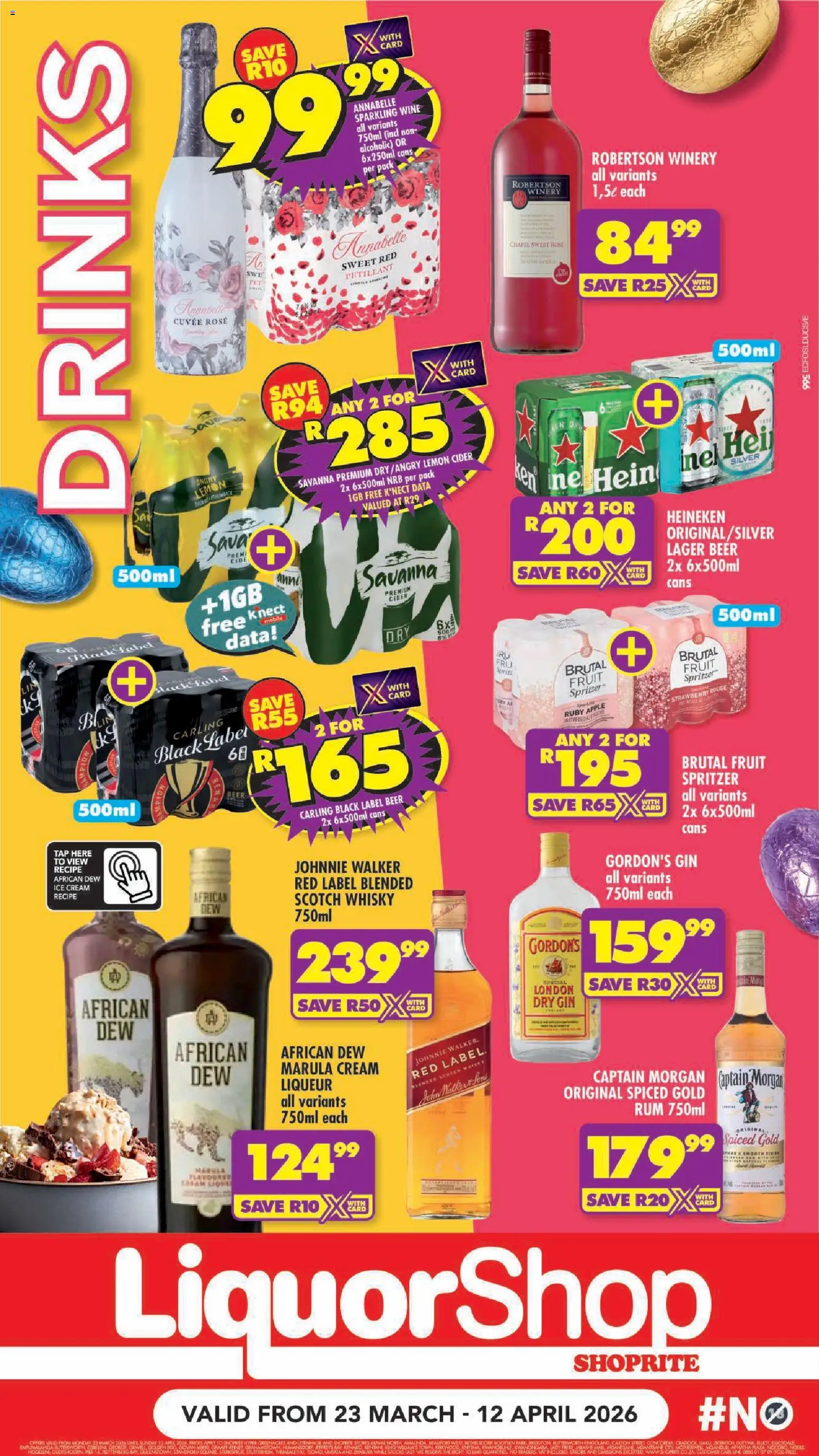 New Shoprite catalogue – valid from 23.03.2026 | Page: 7 | Products: Rum, Tap, Cream, Ice cream