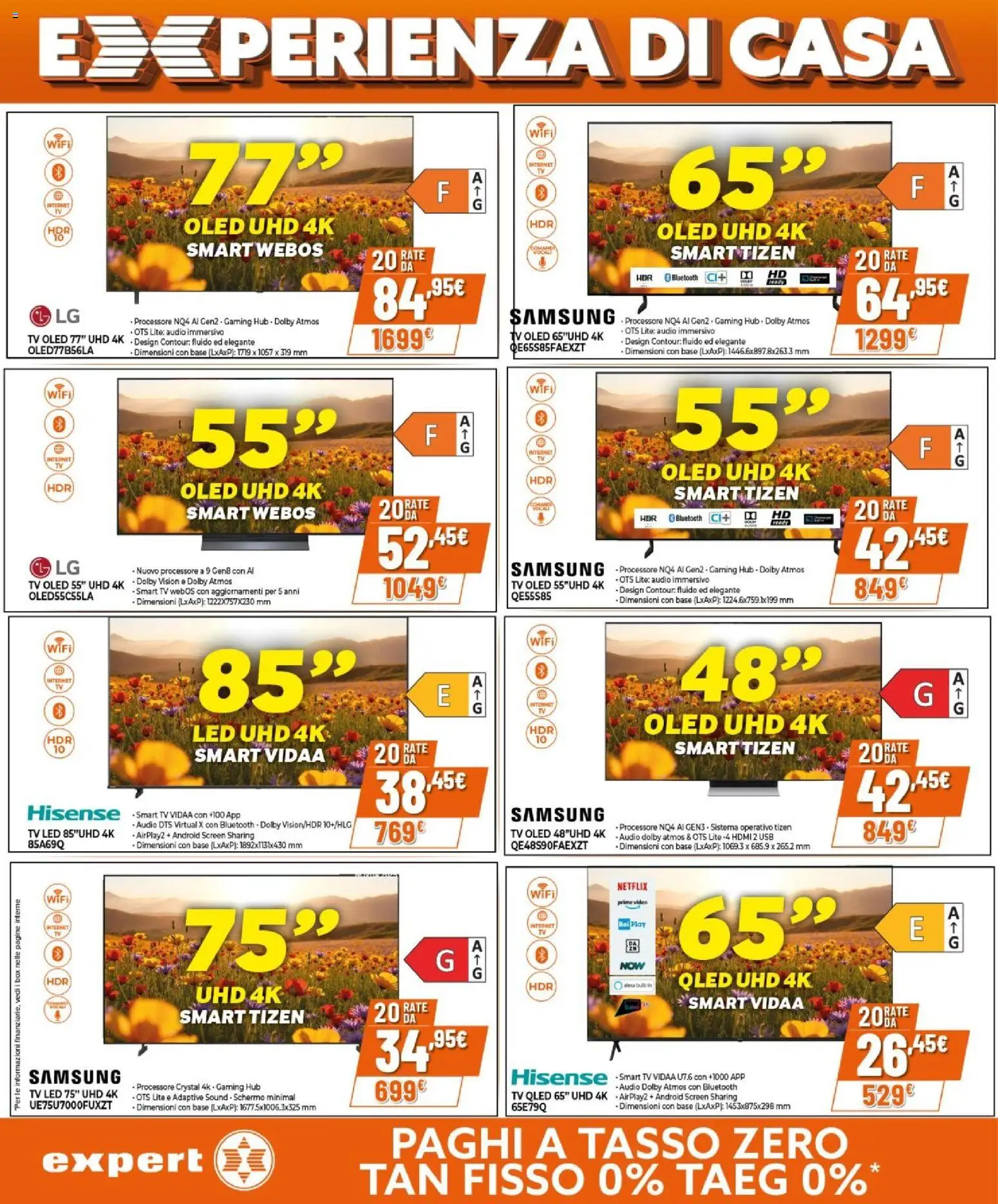 Volantino Expert del 09.04.2026 | Pagina: 15 | Prodotti: smart TV, Video, USB, Samsung