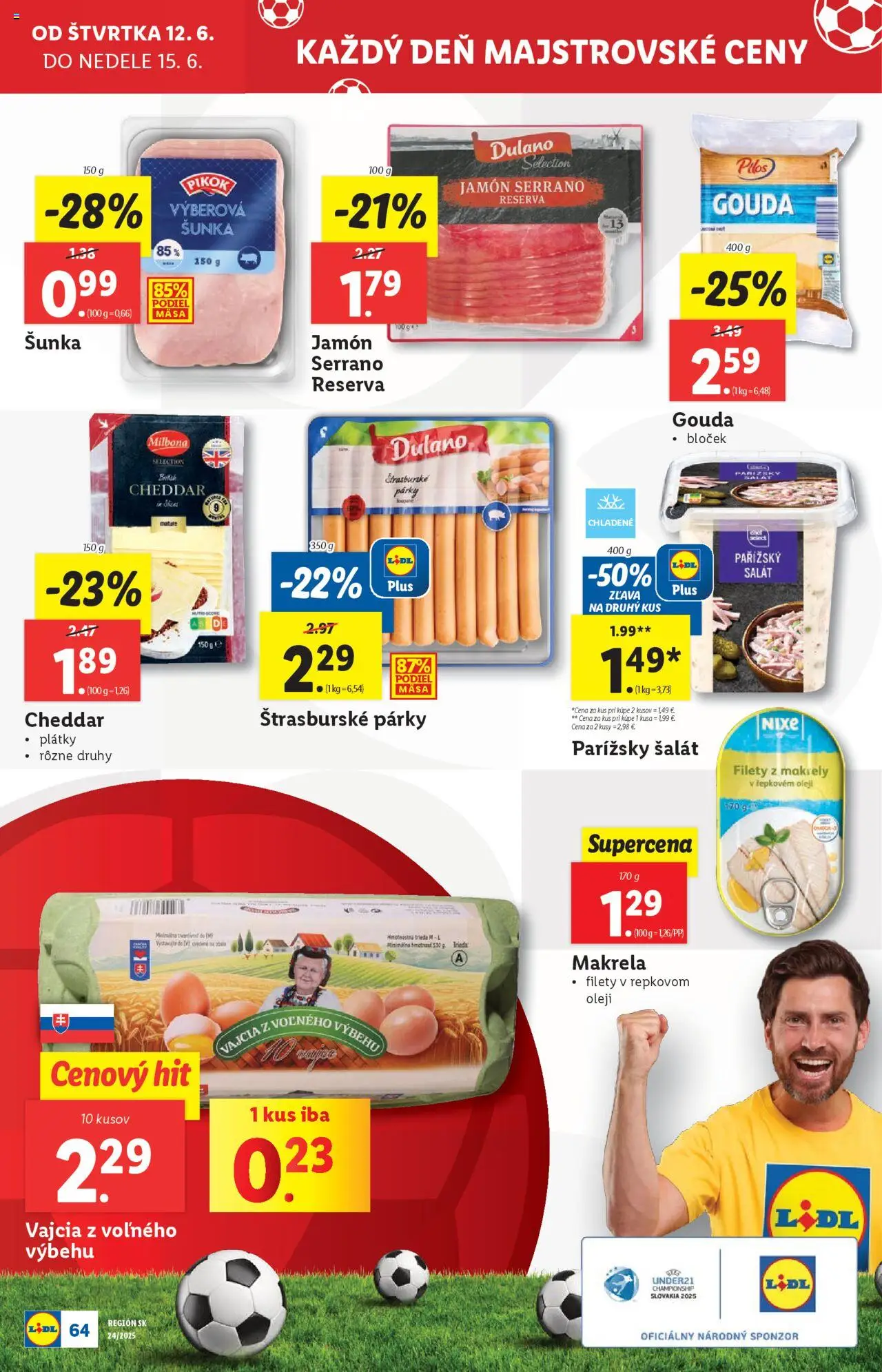 Lidl leták │ platný od 09.06.2025 | Strana: 76 | Produkty: Vajcia, Gouda, Šalát, Párky
