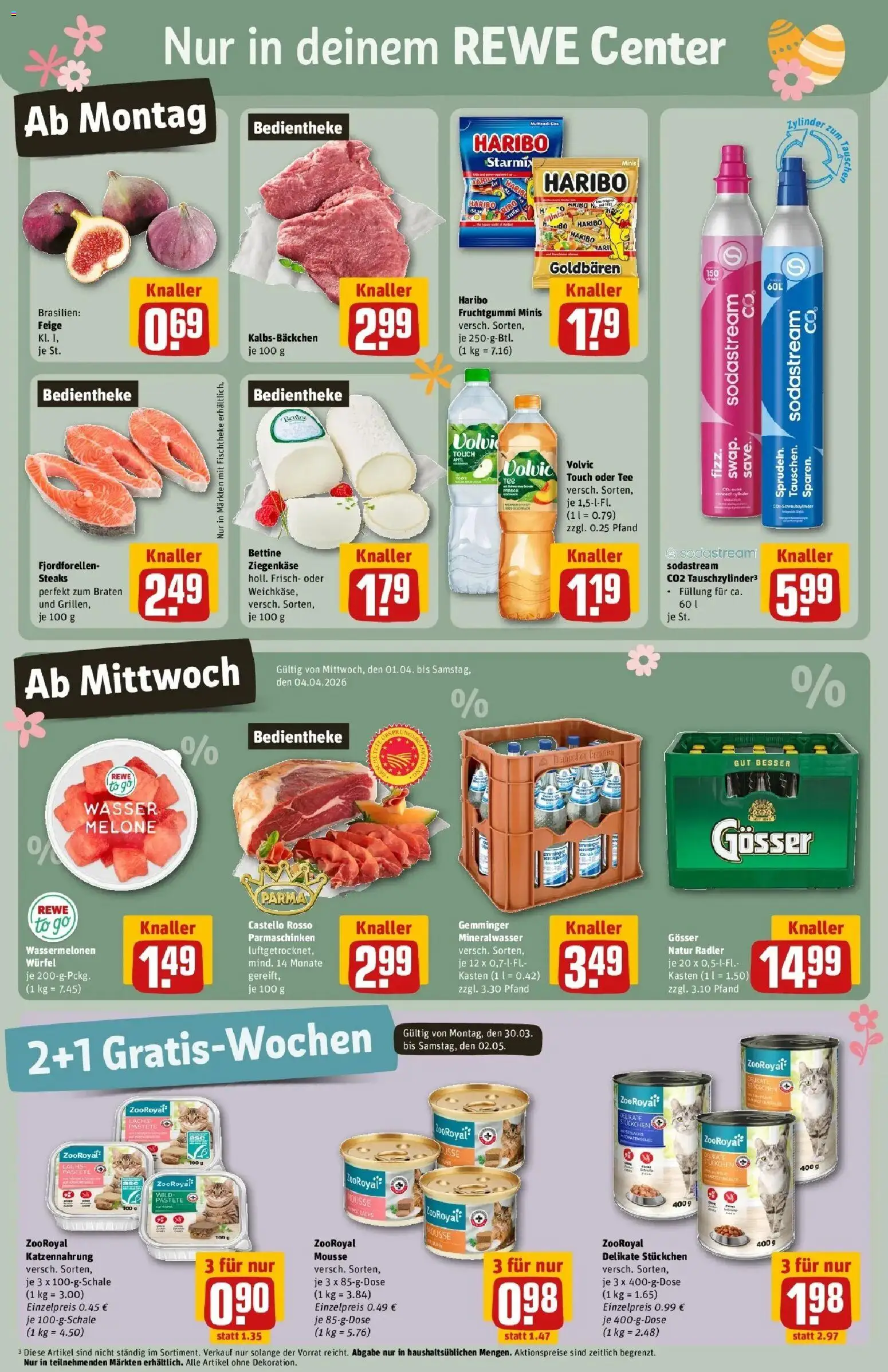 Rewe Prospekt Weinheim	 – gültig ab 30.03.2026 | Seite: 3 | Produkte: Ziegenkäse, Äpfel, Mineralwasser, Lachs