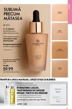 Ofertele Oriflame valabile de la 23.12.2025 | Pagină: 47 | Produse: Şerit ödül, Fond de ten, Gel de curățare, Machiaj