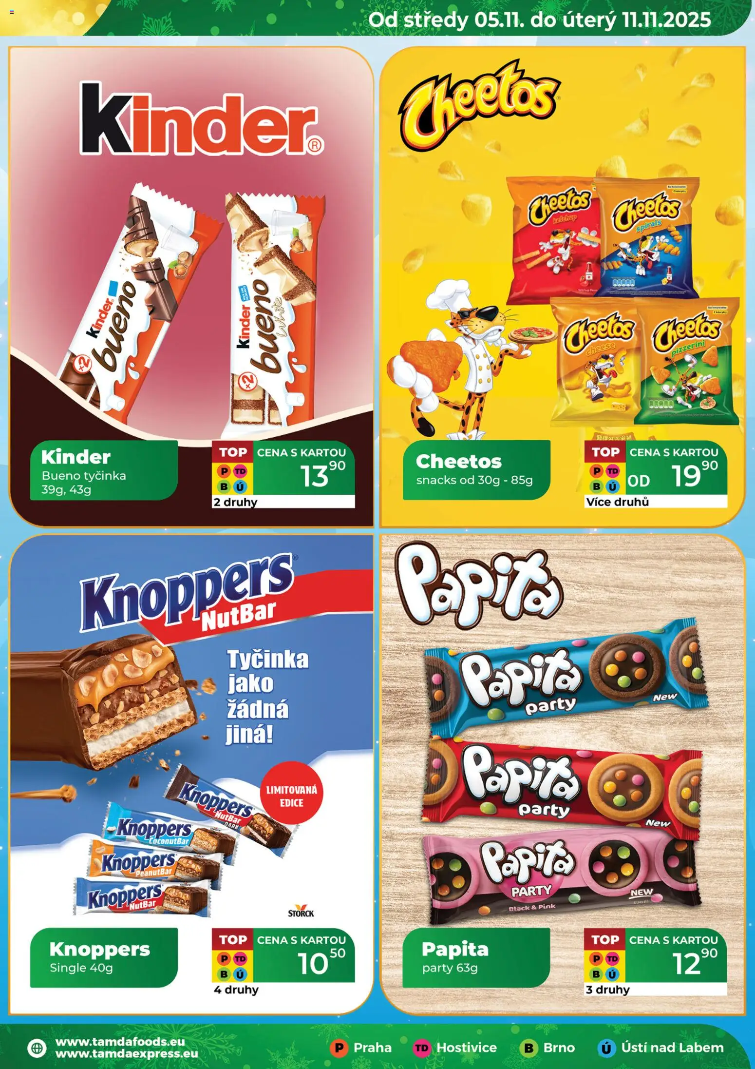 Tamda Foods leták od 05.11.2025 | Strana: 27 | Produkty: Knoppers, Cheetos, Kinder