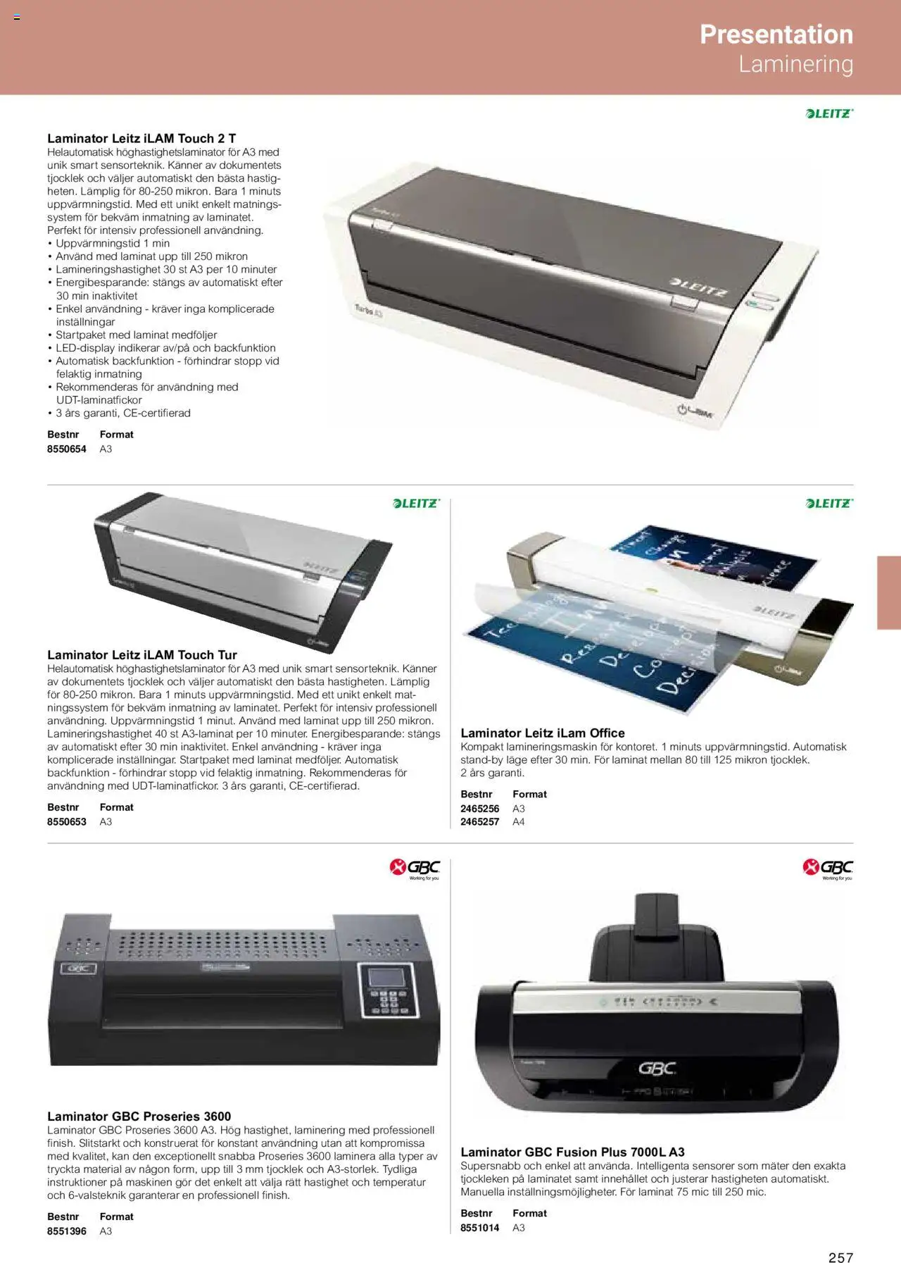 Office Depot reklamblad aktuell från 15.02.2024 | Sida: 259 | Produkter: Lamineringsmaskin, Laminator