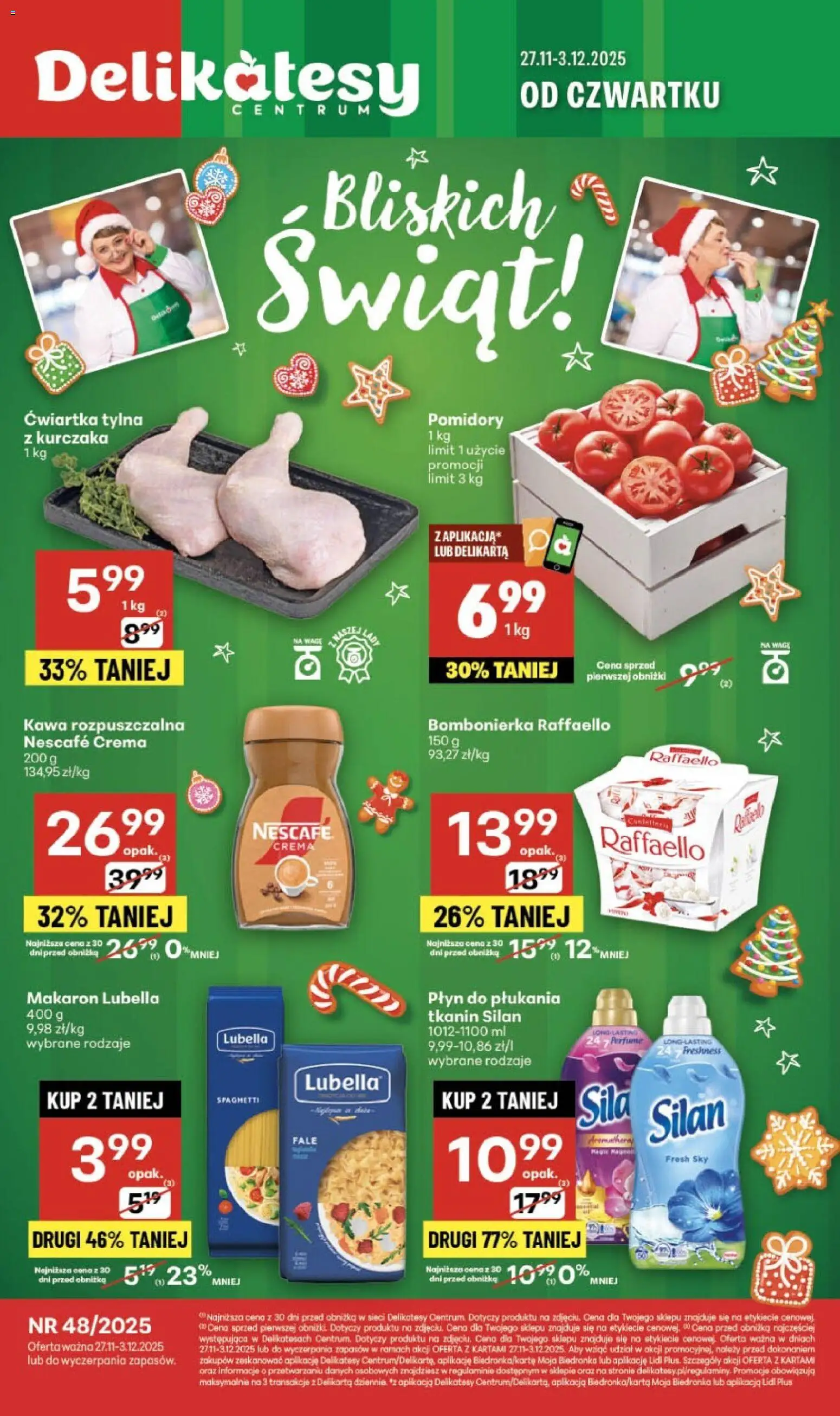 Delikatesy Centrum Black Friday od 27.11.2025 | Strona: 1 | Produkty: Kawa rozpuszczalna, Bombonierka, Delikatesy, Makaron