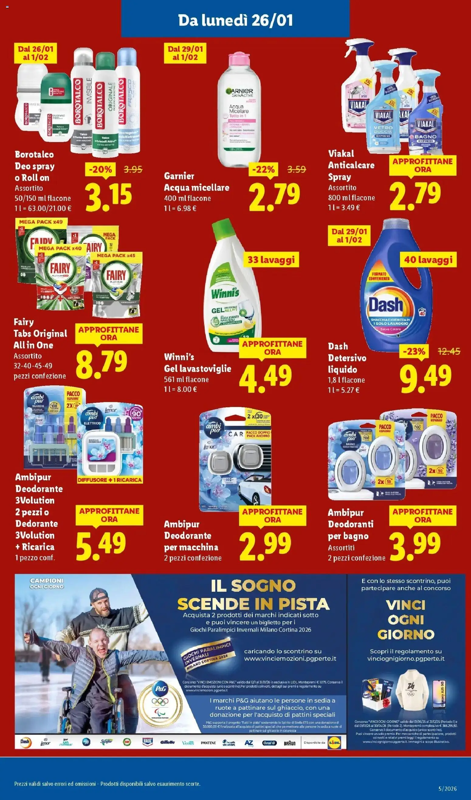 Volantino Lidl del 22.01.2026 | Pagina: 19 | Prodotti: Acqua micellare, Deodorante, Sedia, Doccia