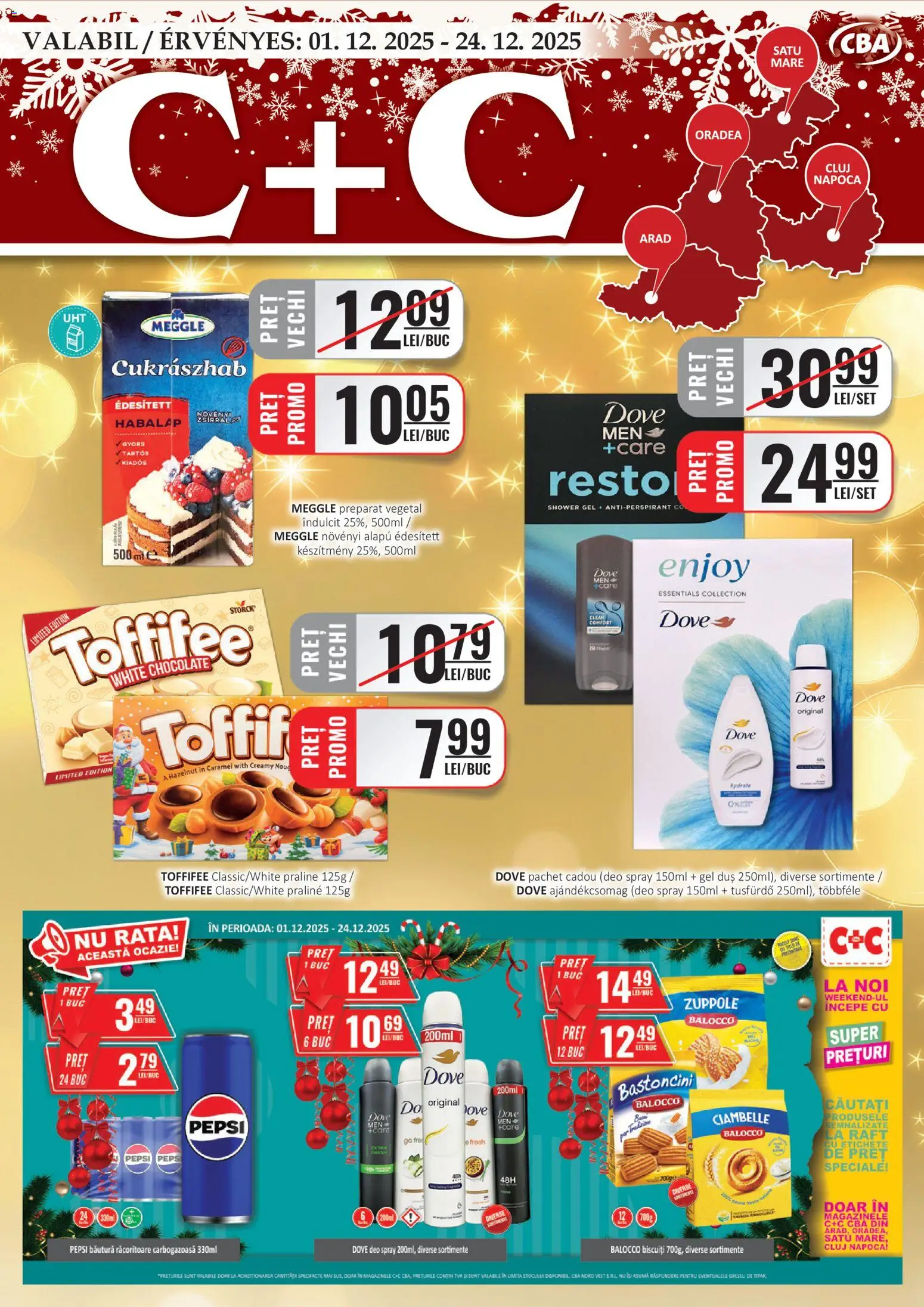 Noul catalog CBA – valabil de la 01.12.2025 | Pagină: 1 | Produse: Duș, Rață, Praline, Antiperspirant