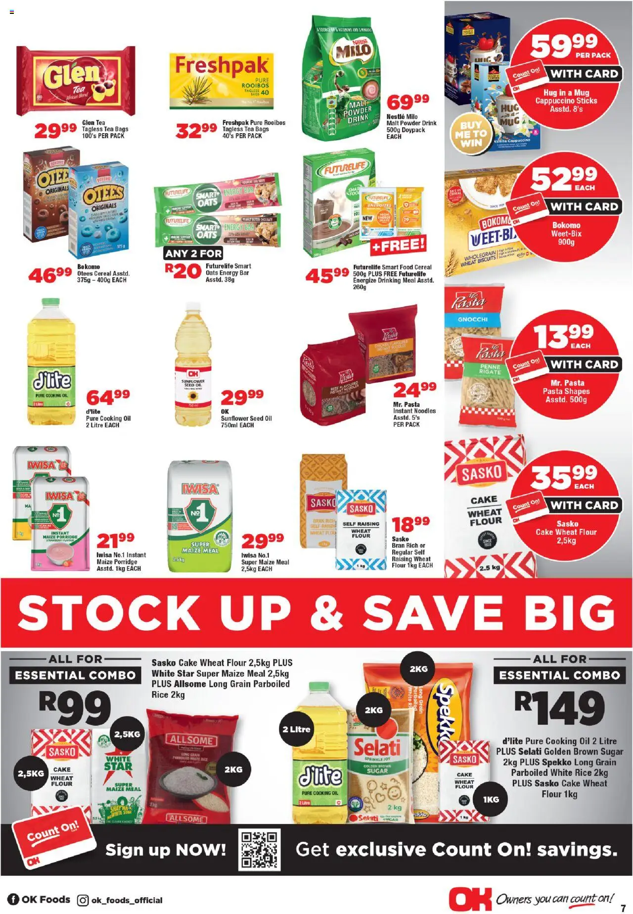New OK Foods catalogue – valid from 10.09.2025 | Page: 7 | Products: Flour, Powder, Tea, Sugar