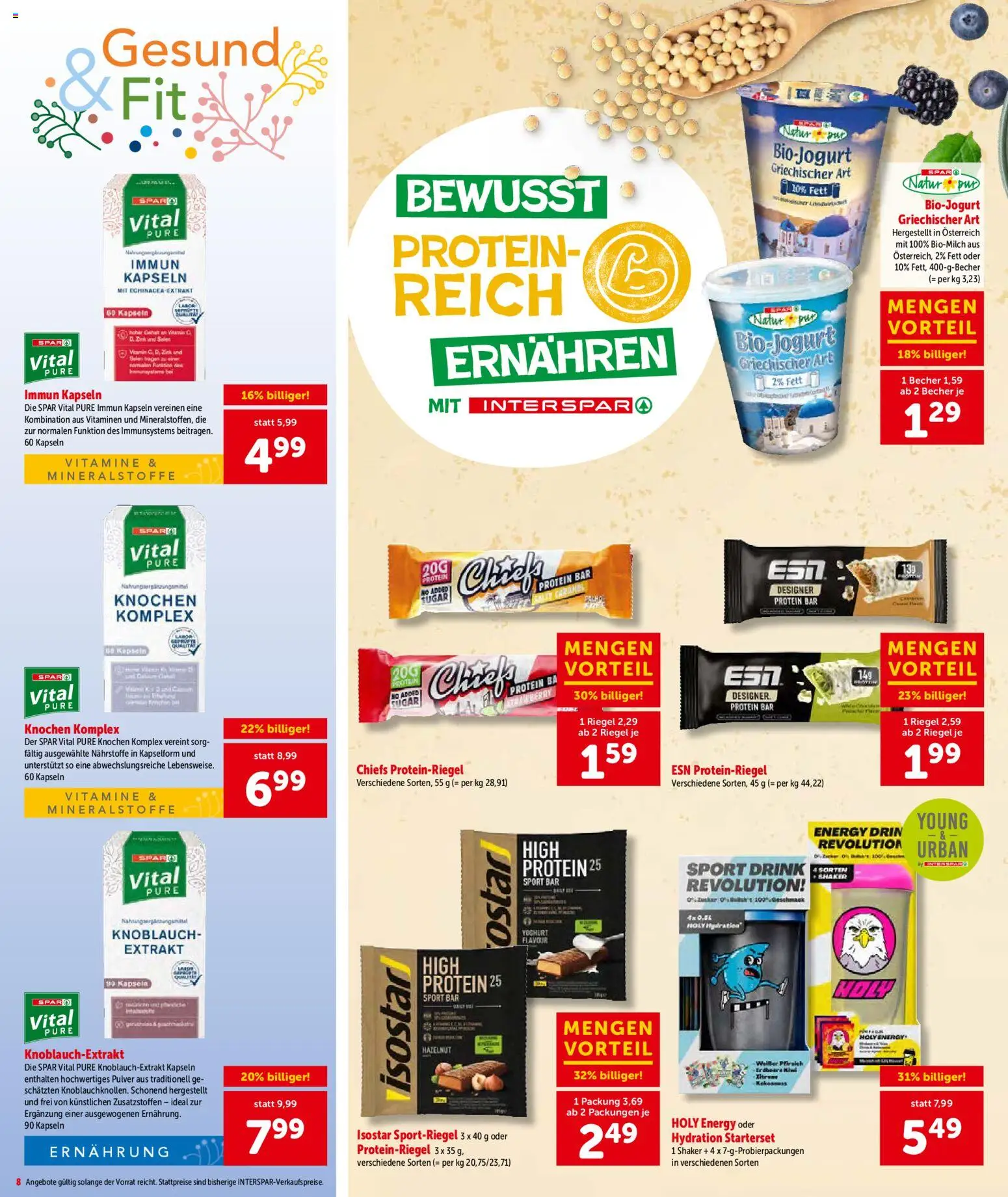 Interspar Flugblatt - Steiermark gültig ab 08.01.2026 | Seite: 8 | Produkte: Knoblauch, Pfirsich