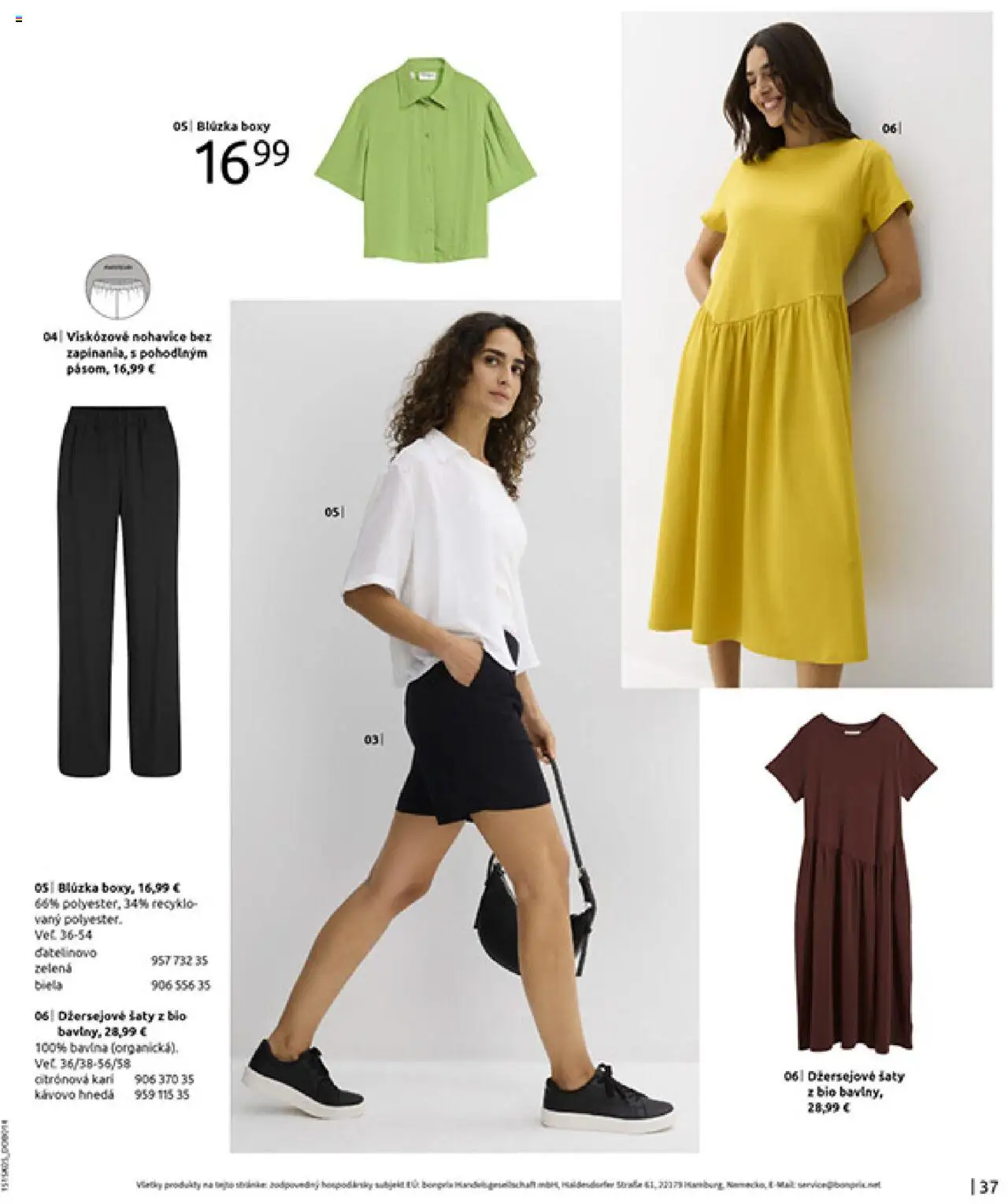 Bonprix katalóg dovolenkové essential kúsky │ platný od 17.06.2025 | Strana: 39 | Produkty: Šaty, Blúzka, Nohavice
