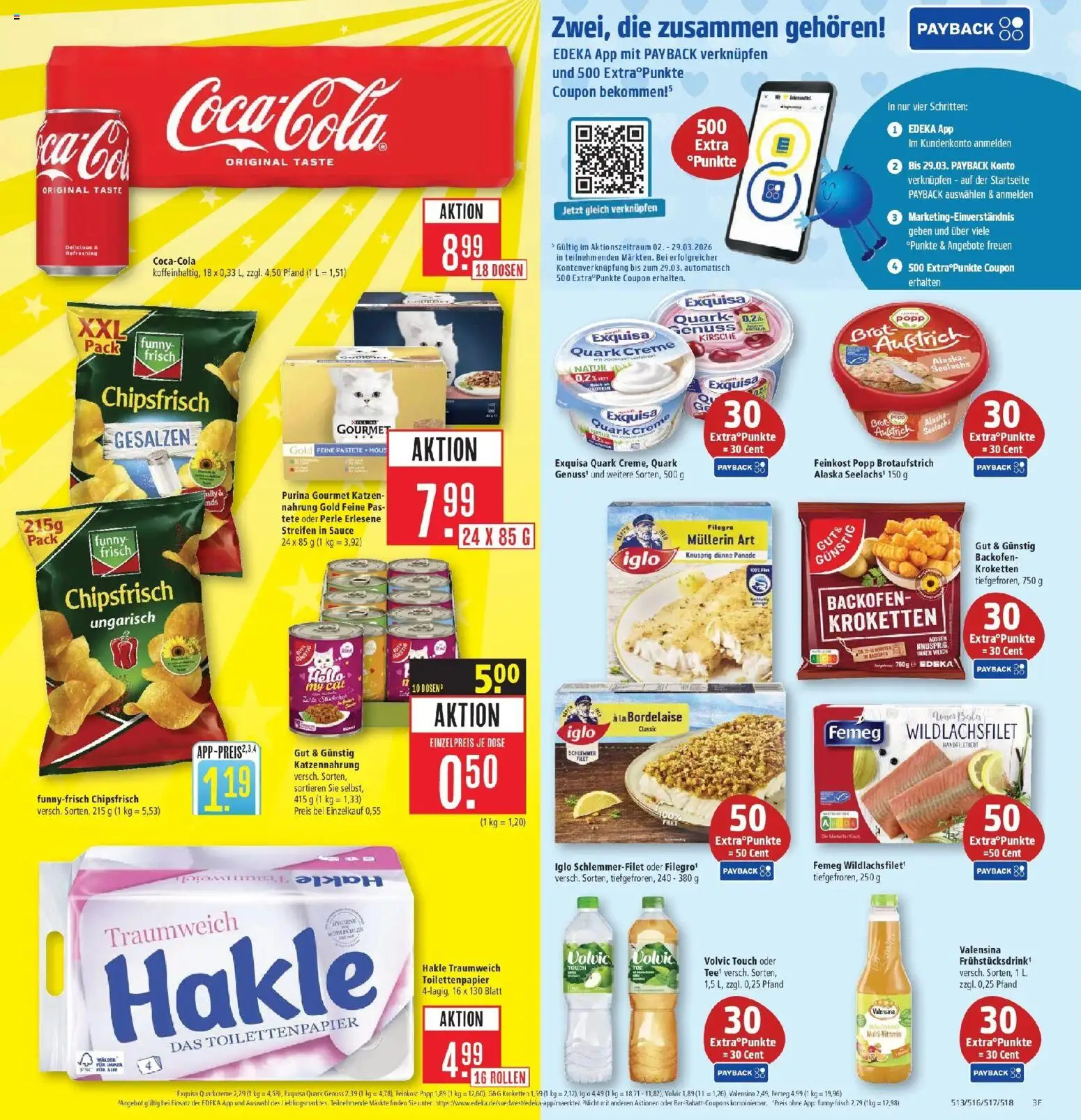 Marktkauf Prospekt Friedrichshafen  – gültig ab 09.03.2026 | Seite: 3 | Produkte: Quark, Creme, Volvic, Iglo schlemmerfilet