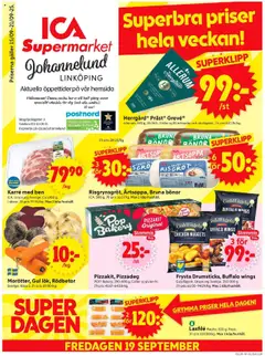 ICA Supermarket - Linköping - Förhandsvisning av reklamblad från butik ICA Supermarket aktuell från 15.09.2025