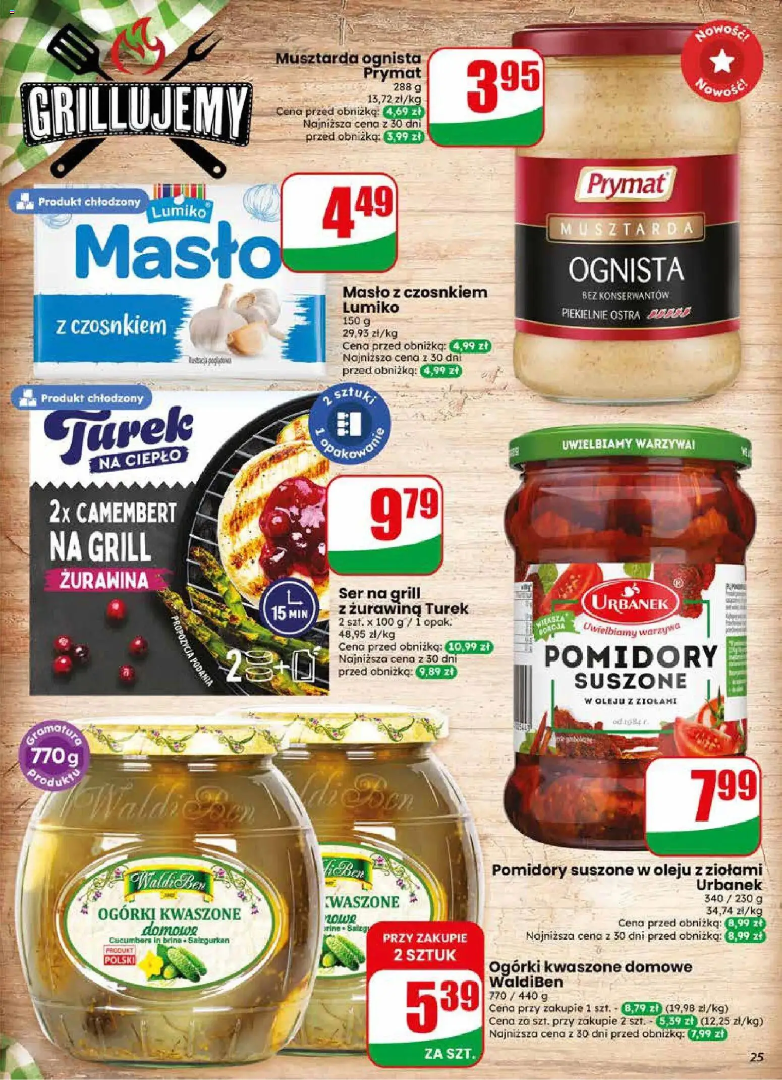 Dino gazetka od 22.04.2026 | Strona: 25 | Produkty: Pomidory suszone w oleju, Masło, Pomidory, Ogórki