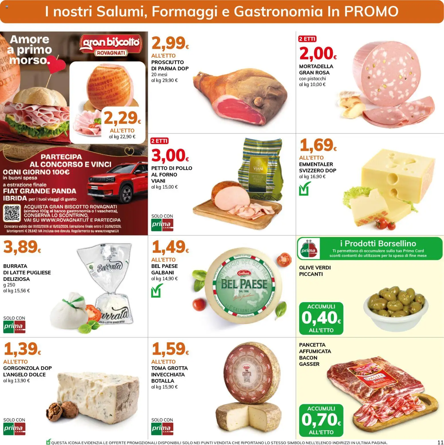 Volantino Basko del 24.02.2026 | Pagina: 11 | Prodotti: Prosciutto, Pistacchi, Forno, Gorgonzola