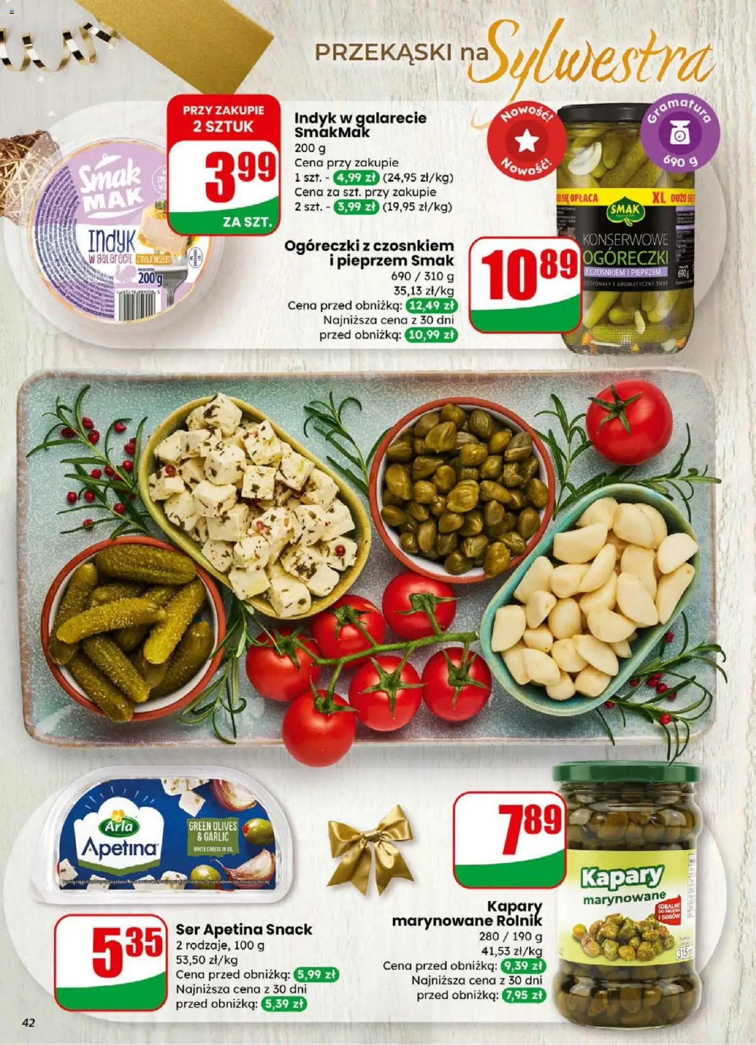 Dino Gazetka od 31.12.2025 | Strona: 42 | Produkty: Kapary, Ser, Indyk w galarecie