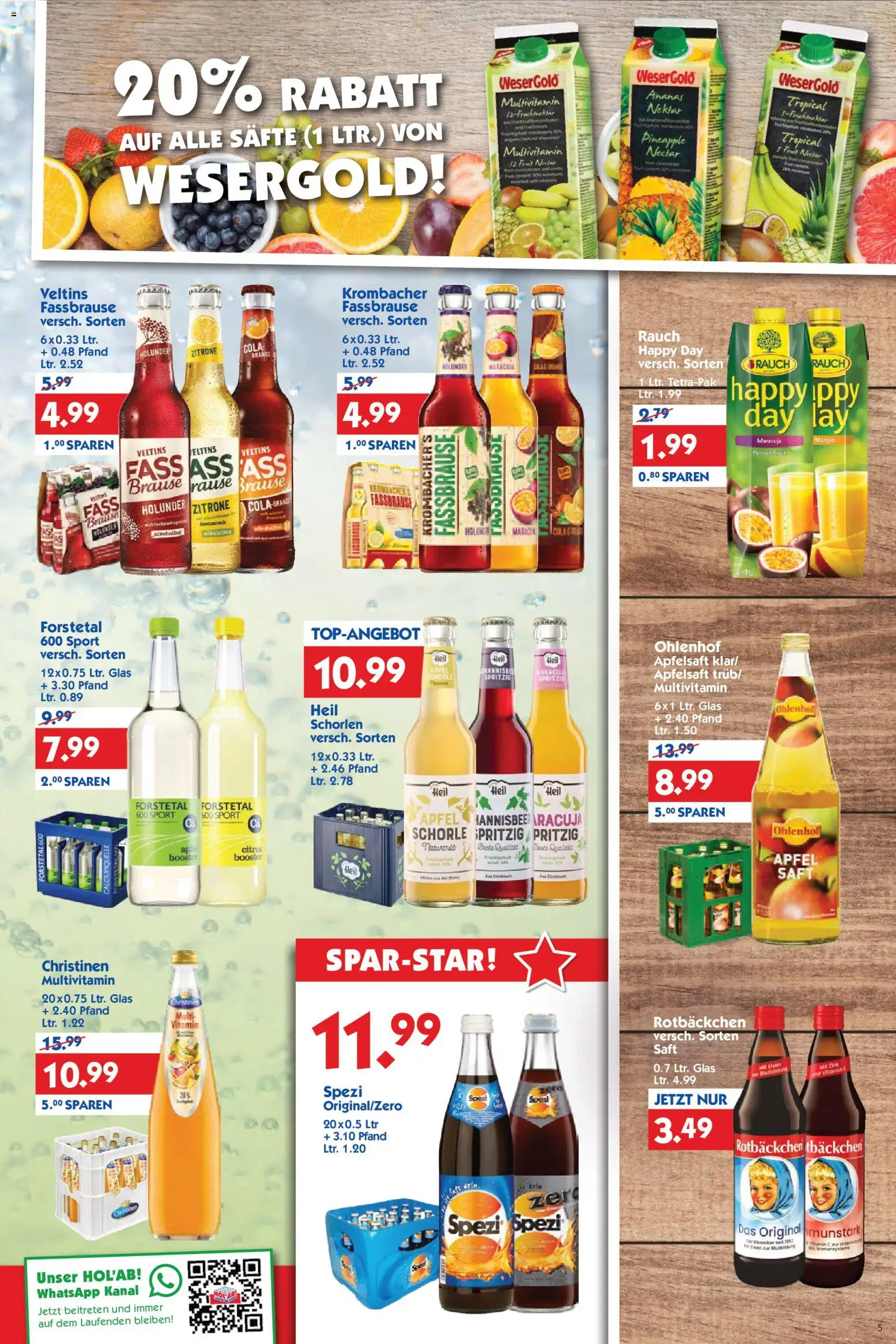 HOL’AB! Prospekt 	 – gültig ab 10.11.2025 | Seite: 5 | Produkte: Apfelsaft, Zitrone, Mango, Veltins