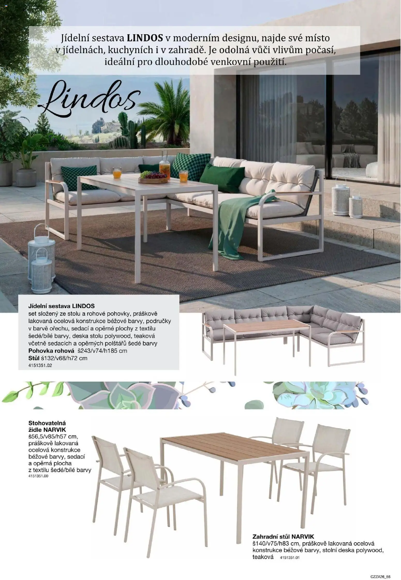 Sconto nábytek katalog - Zahradní speciál od 01.01.2026 | Strana: 56 | Produkty: Pohovka, Stůl, Židle, Barvy