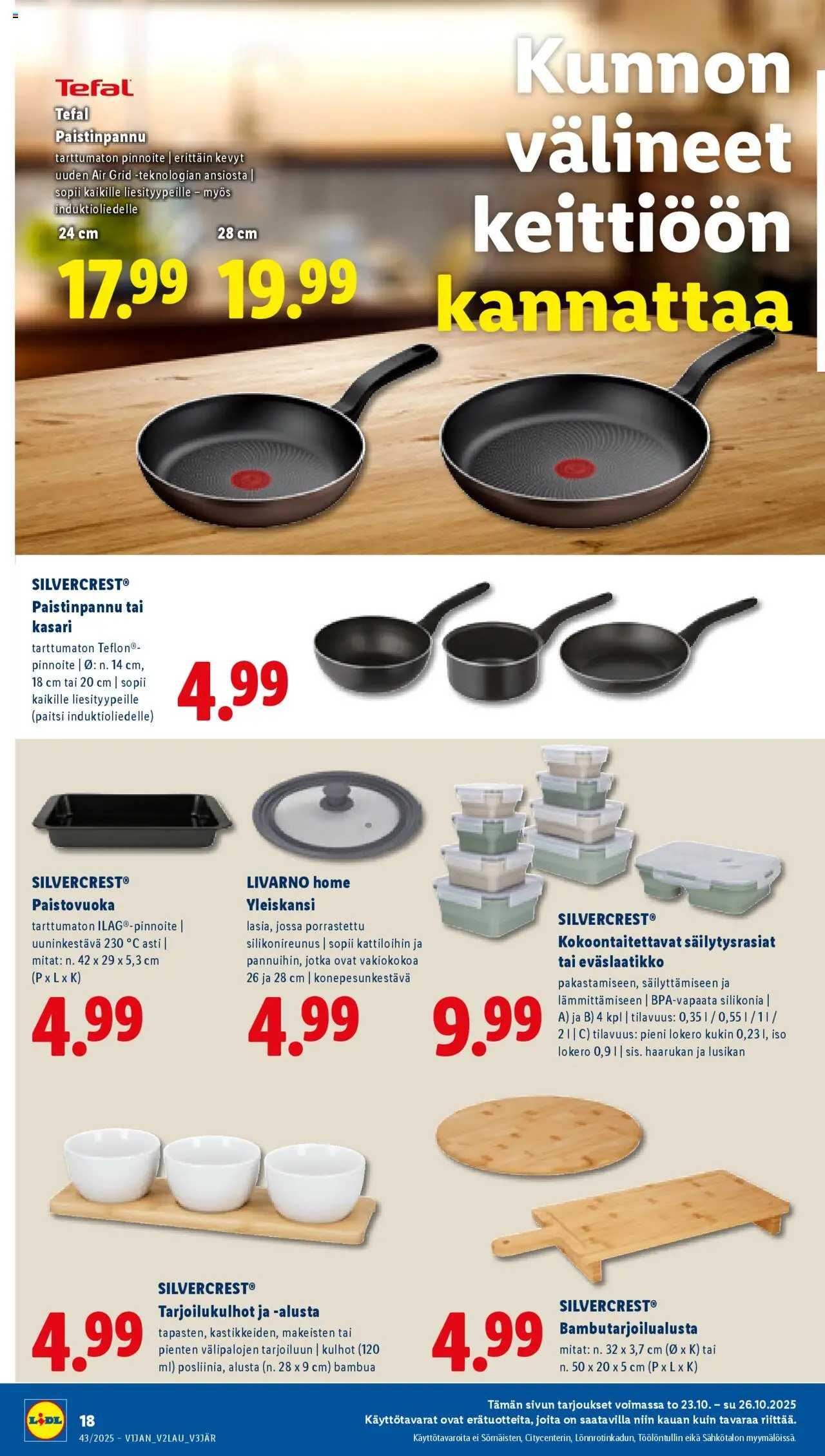 Lidl tarjoukset – voimassa 23.10.2025 alkaen | Sivu: 22 | Tuotteet: Paistinpannu, Eväslaatikko